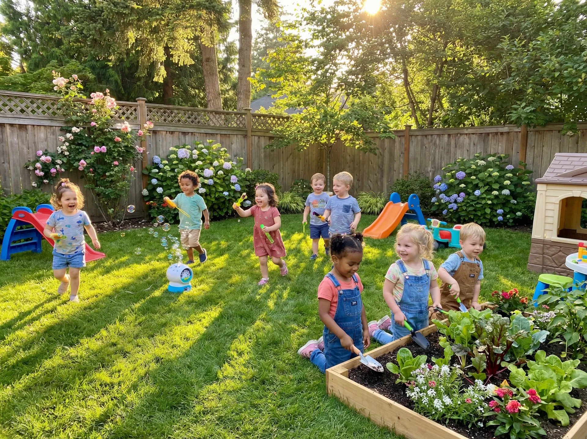 Children playing outdoors at Sugar Plums