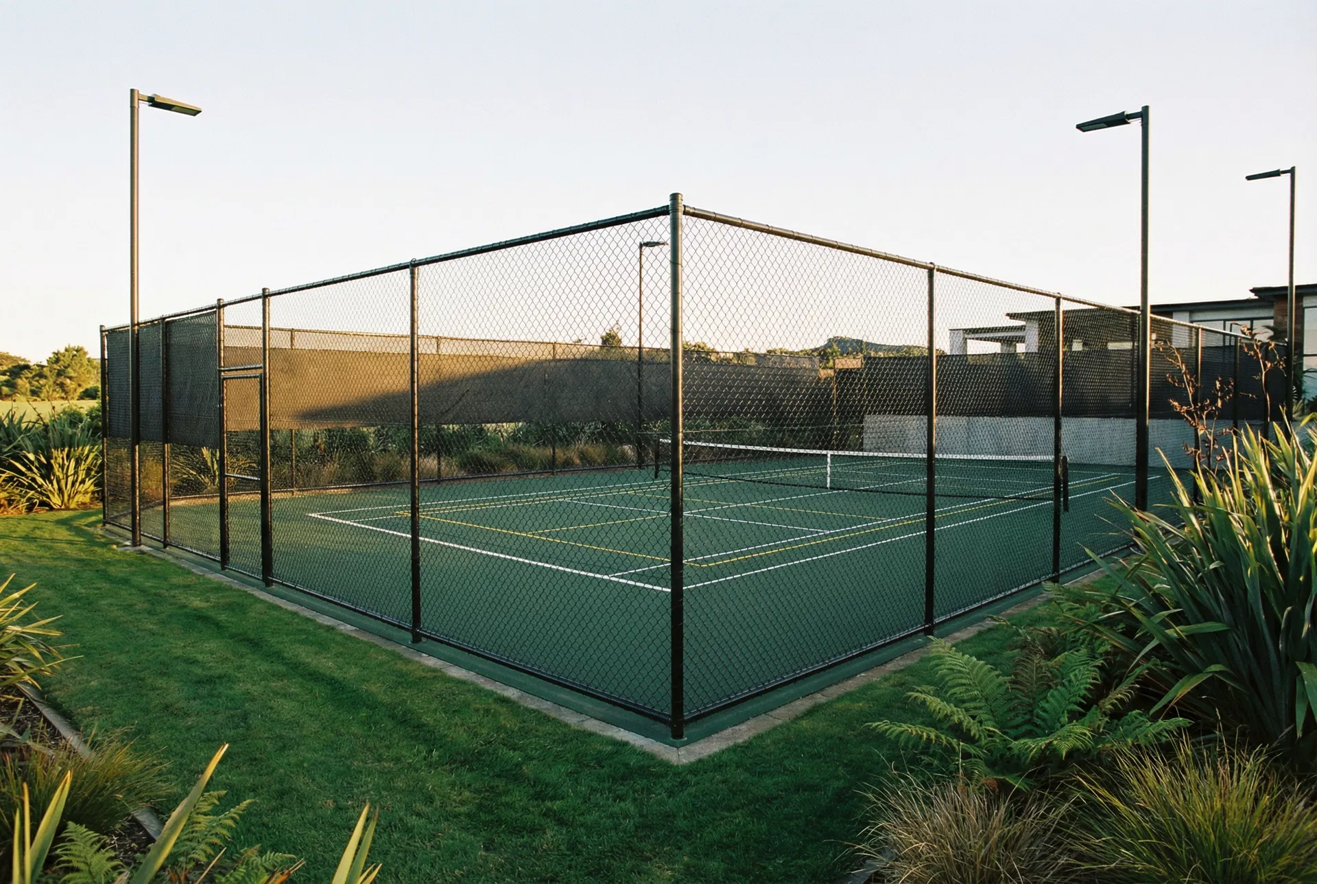 Premium residential tennis and pickleball court — indicative design