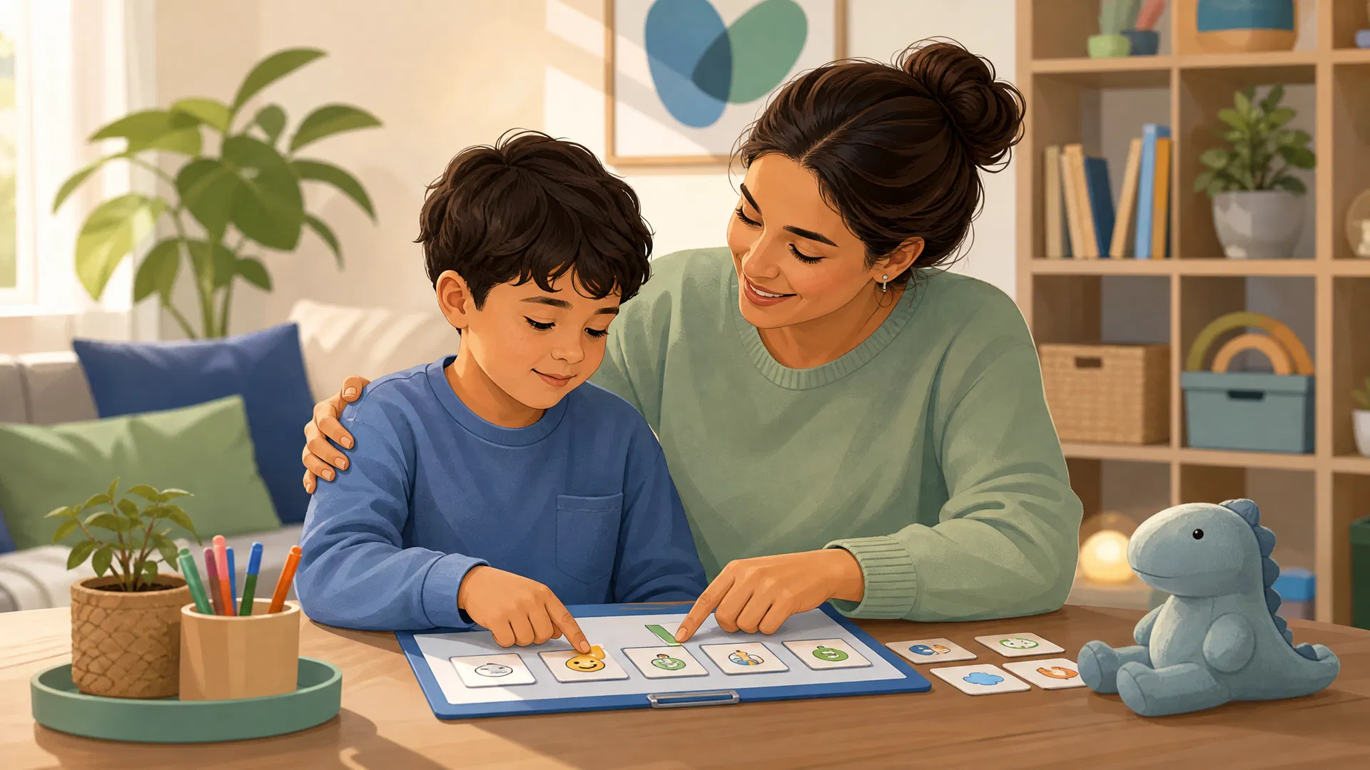 Parent and child learning together