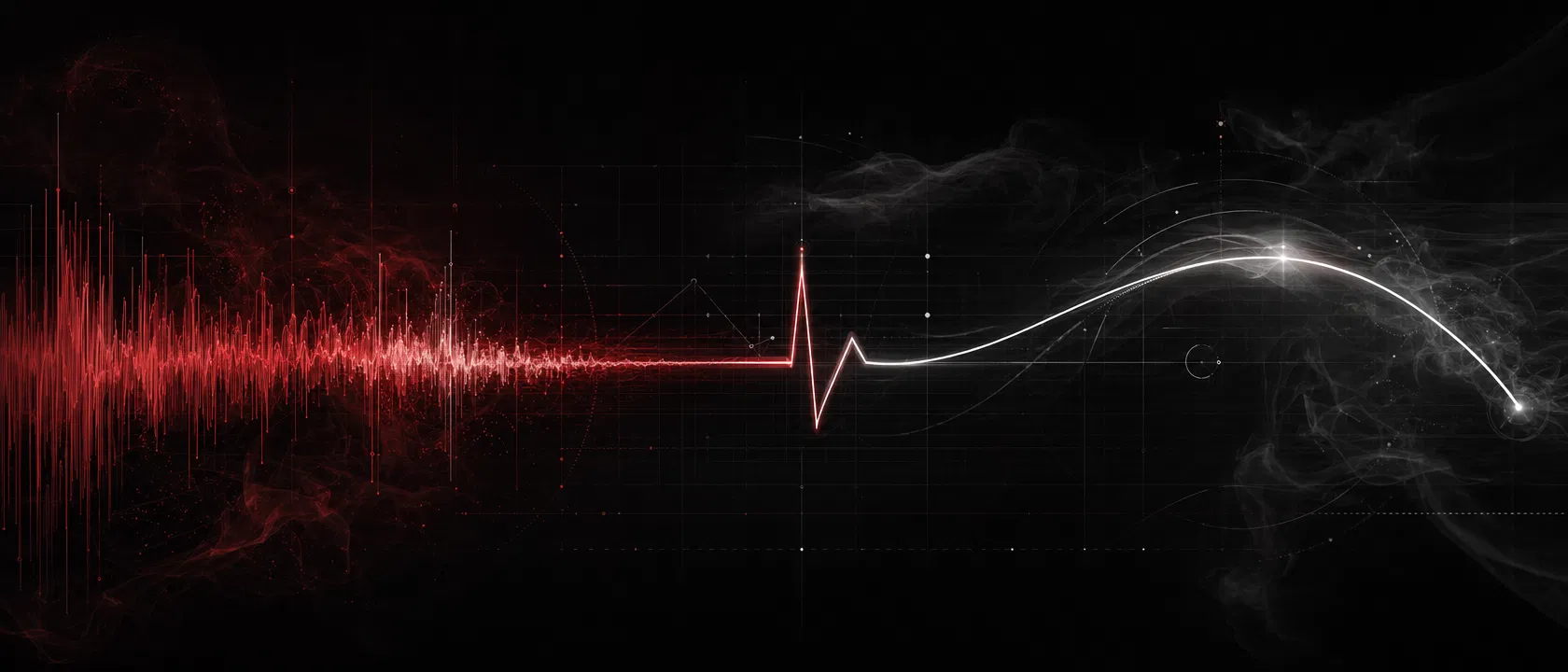 Abstract waveform representing fear management