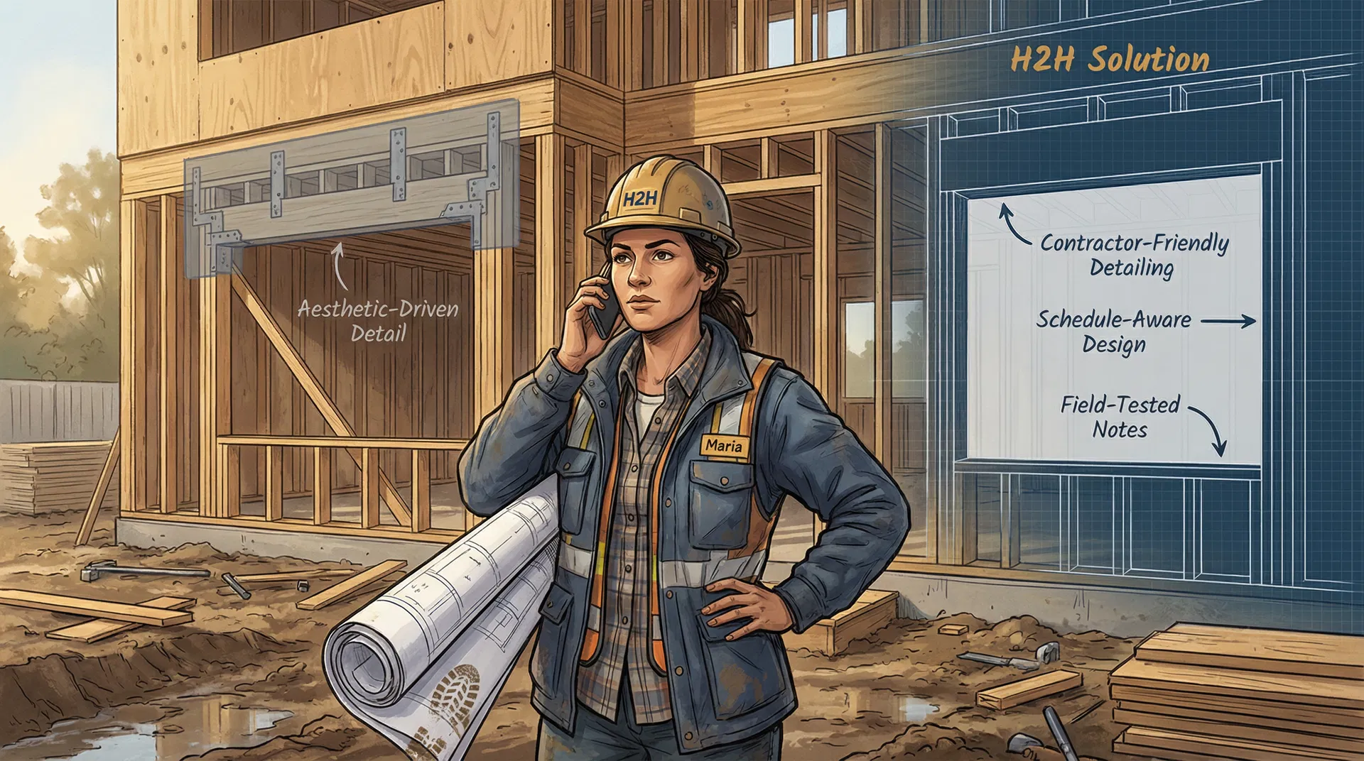 Project manager dealing with design-reality disconnect on a jobsite