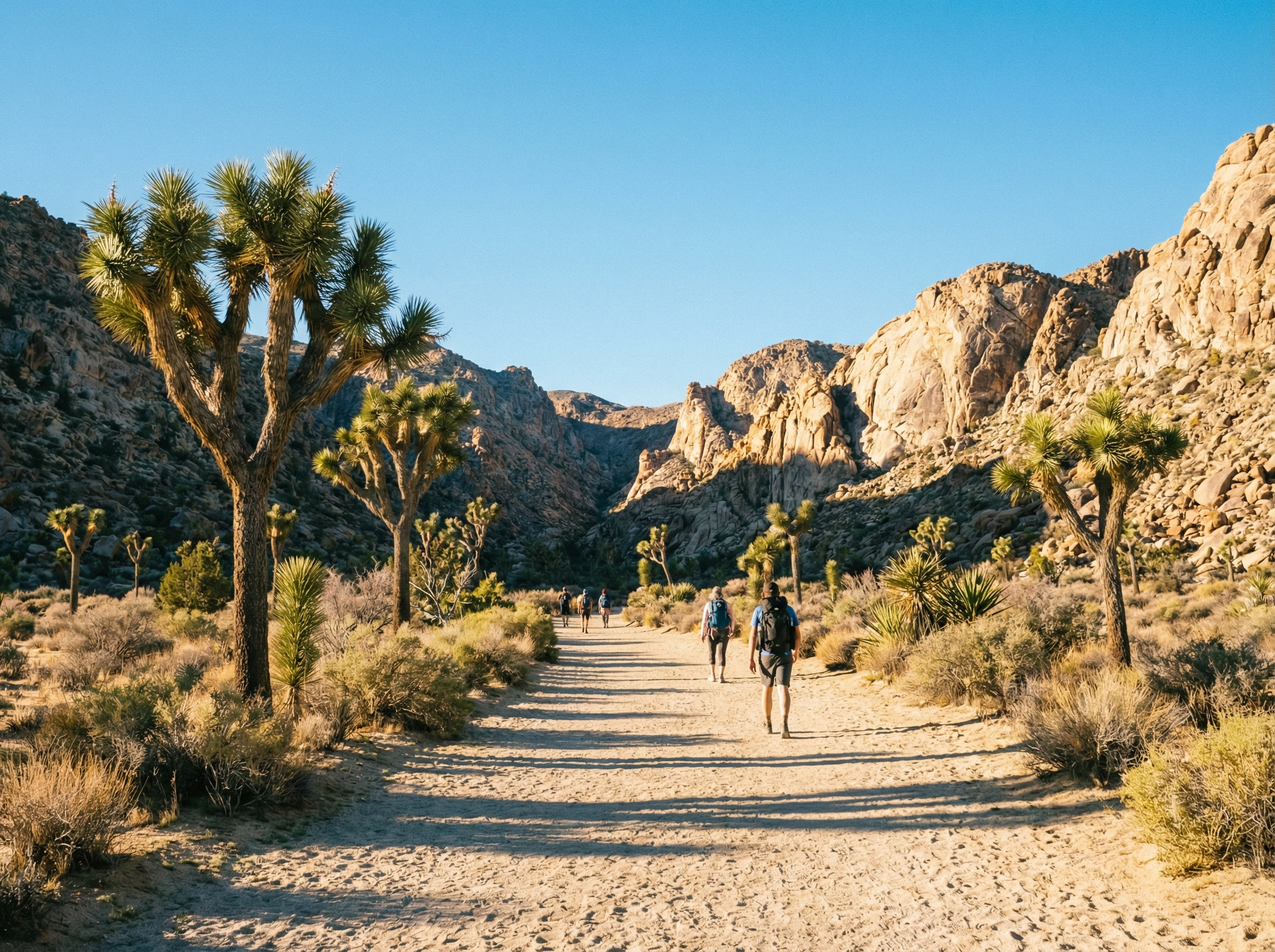 Black Rock Canyon trail in Joshua Tree National Park