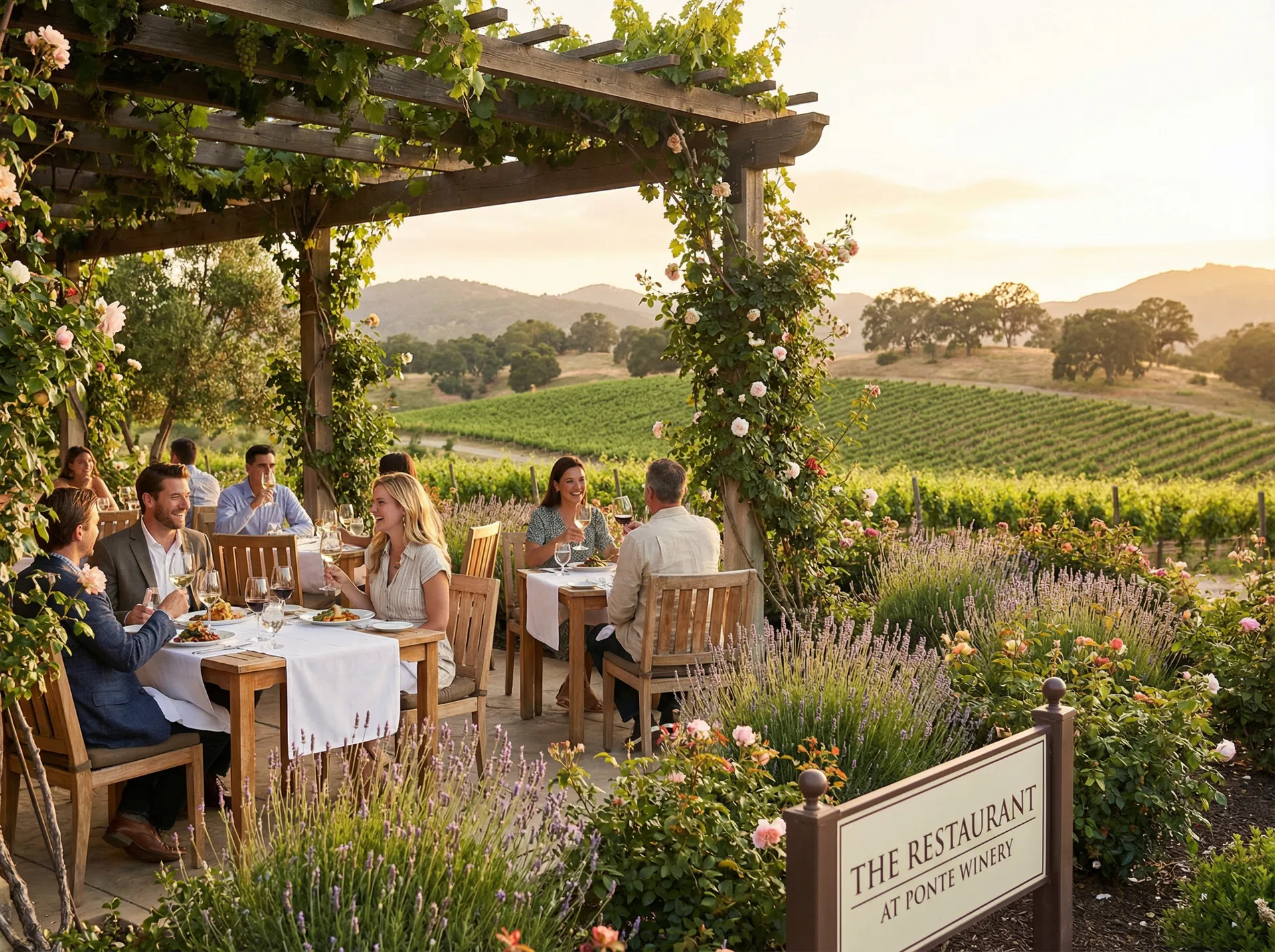 The Restaurant at Ponte garden dining