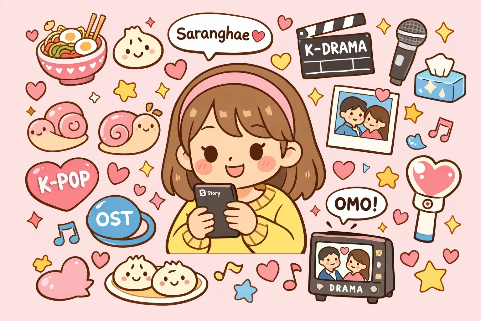 100 Figurinhas de Dorama para Stories