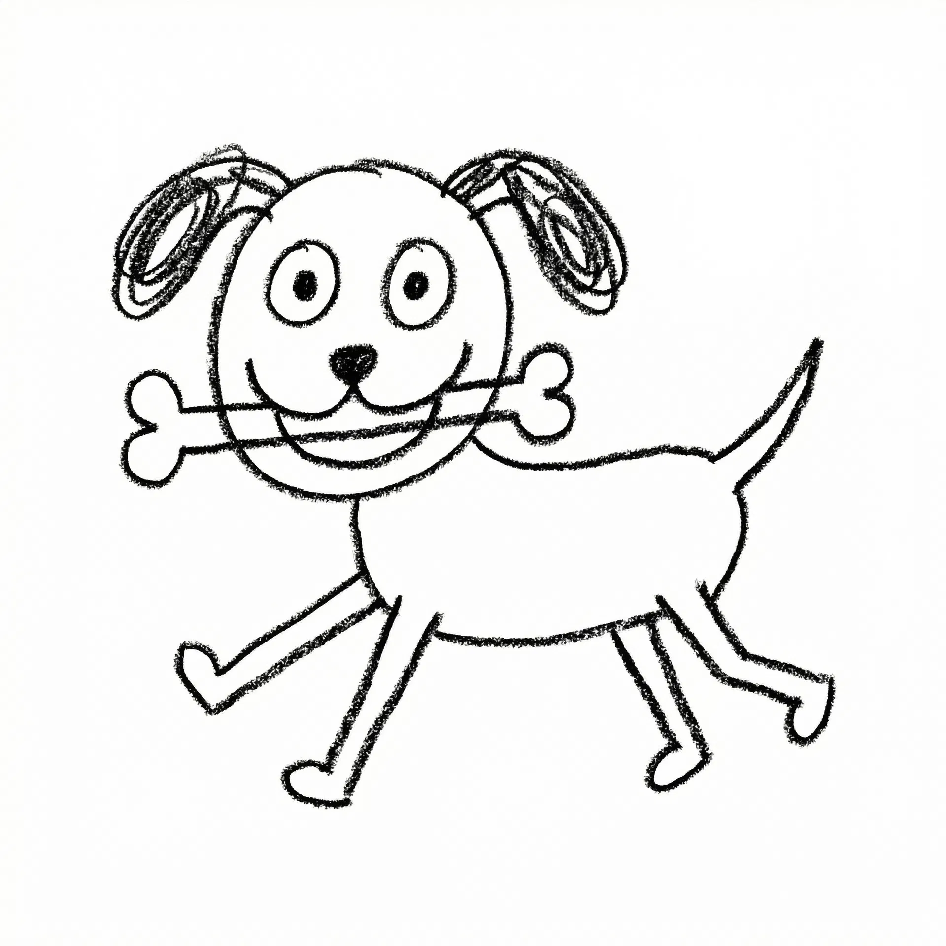Running dog illustration
