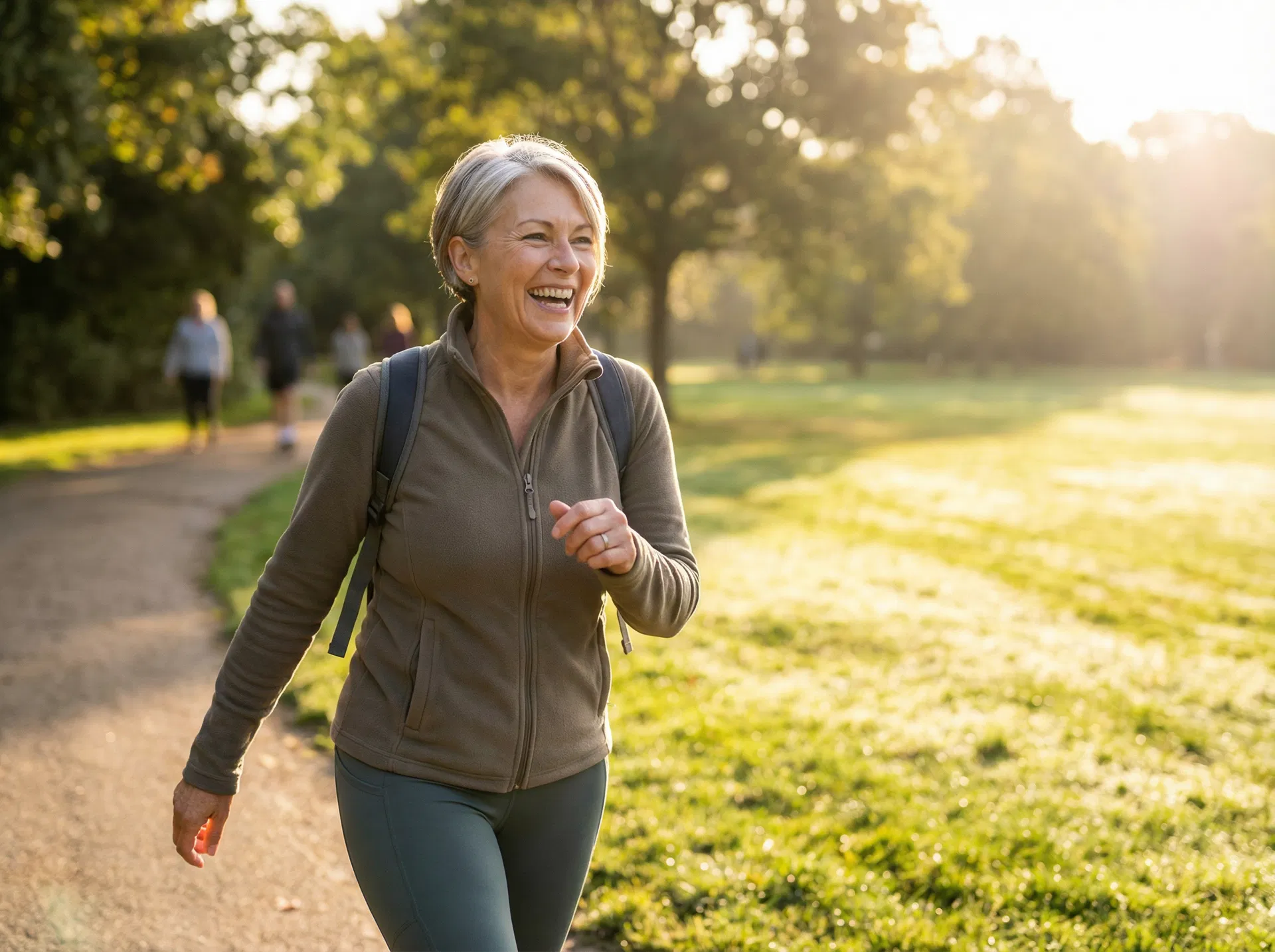 Woman energized outdoors