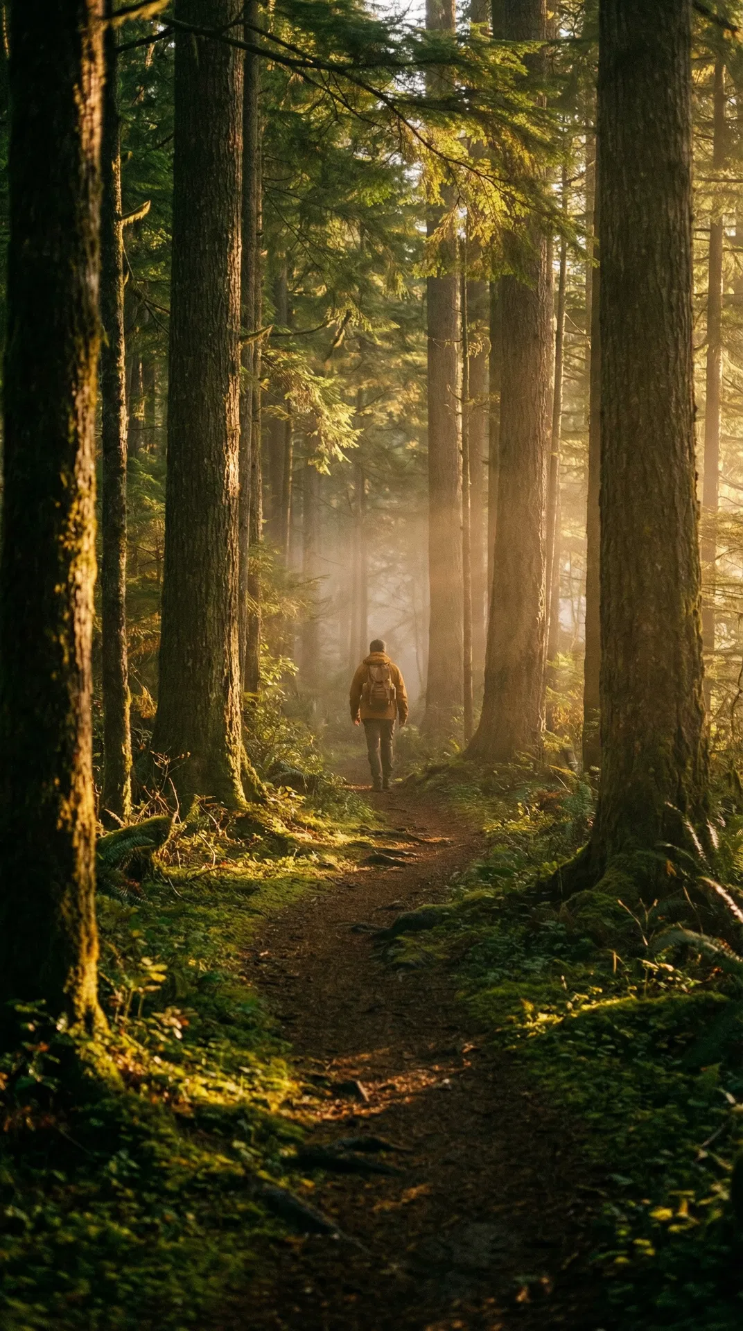 A forest path at golden hour — a metaphor for a new beginning