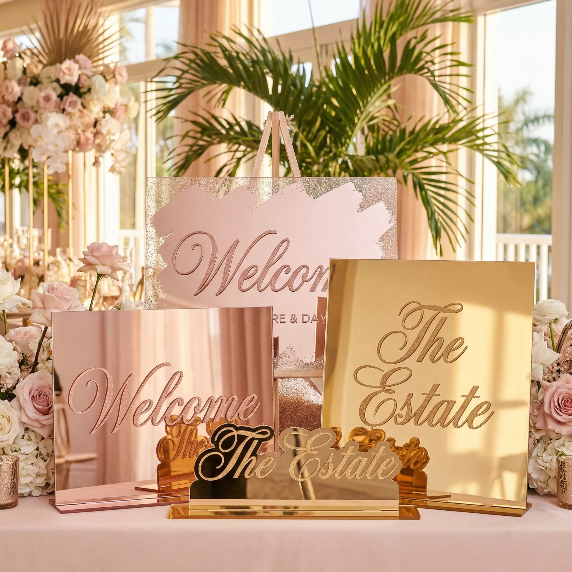 Custom acrylics — welcome signs