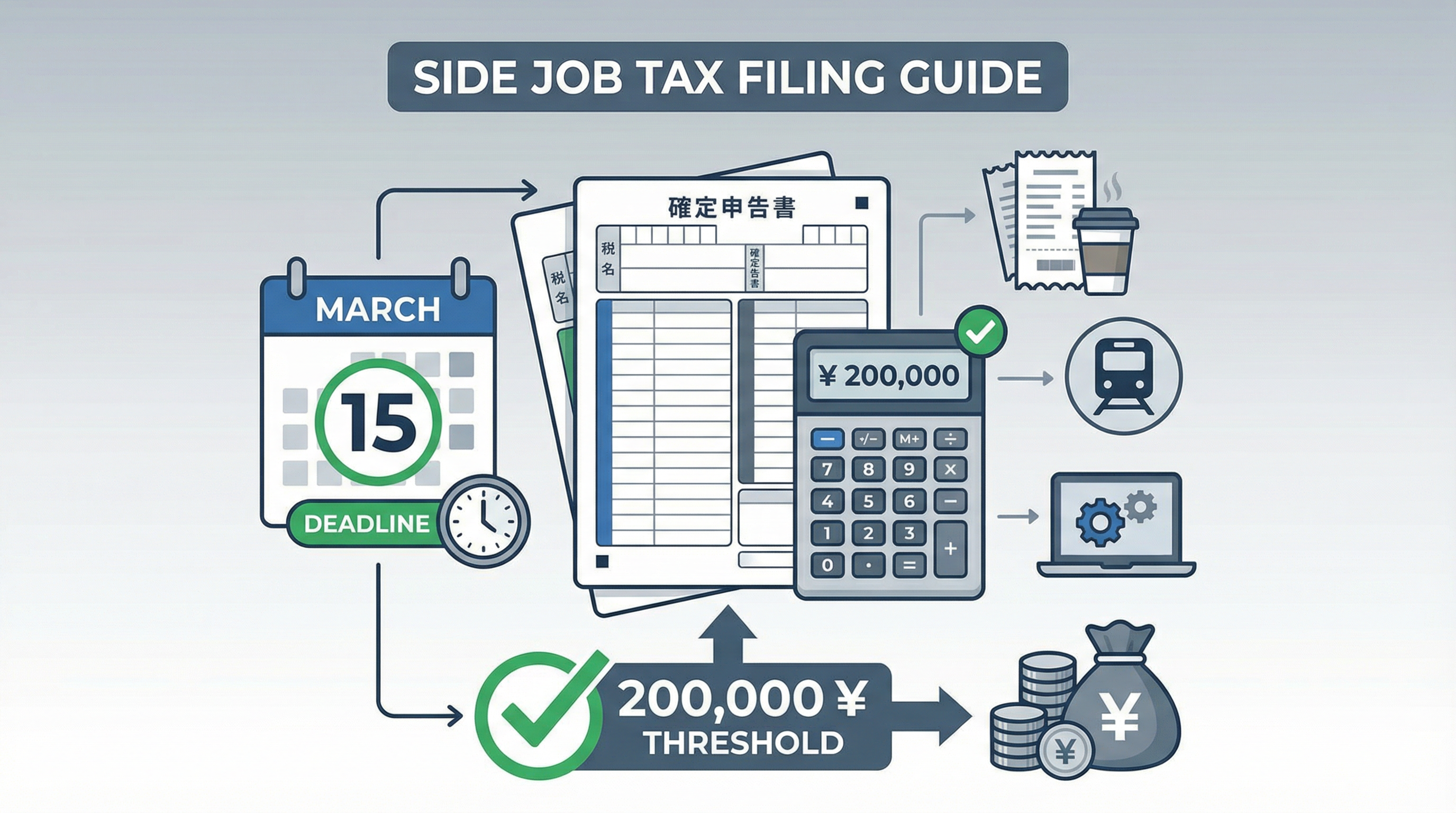 【2026年最新】副業の確定申告完全ガイド｜20万円ルールと経費計上のポイント