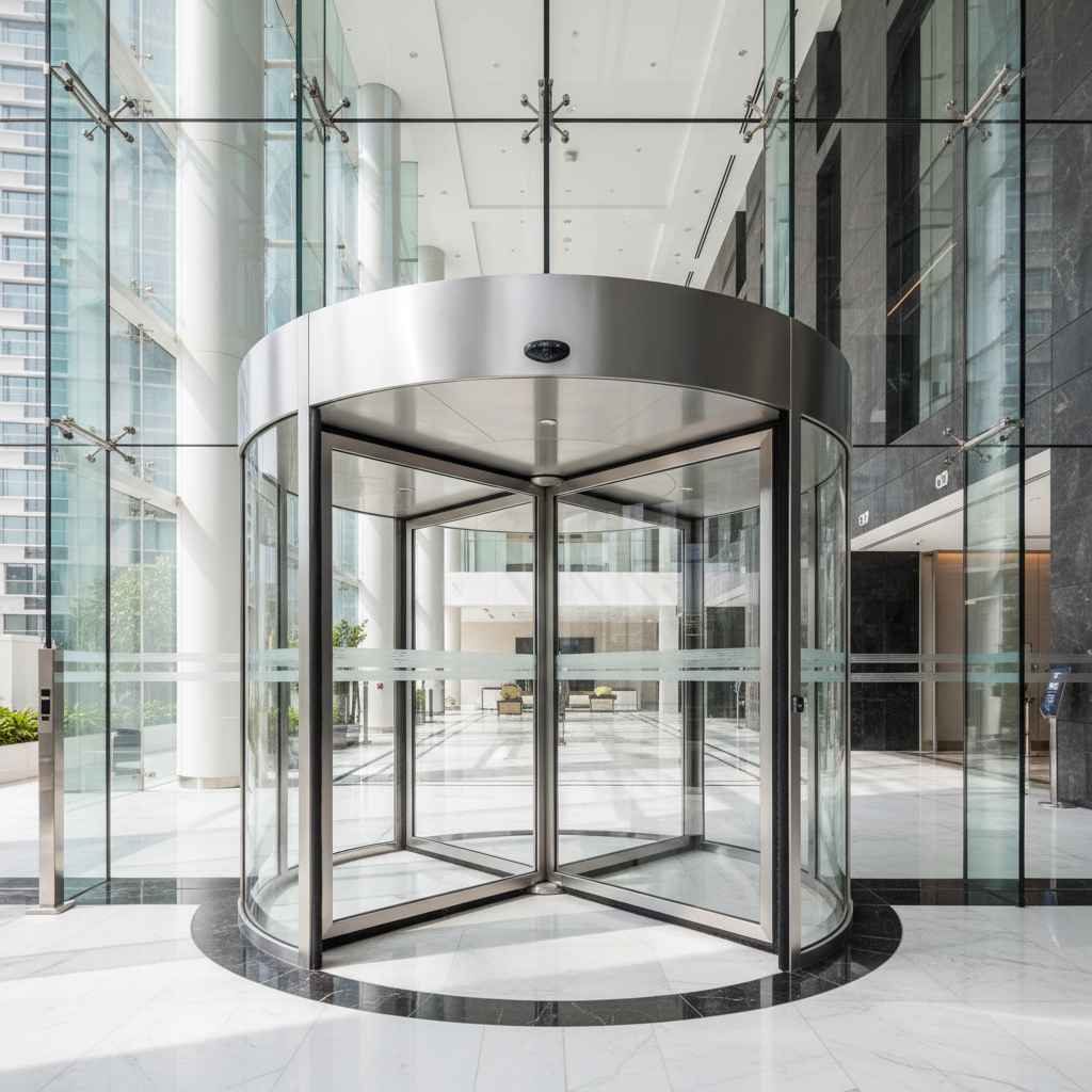 Crystal Glass Revolving Door