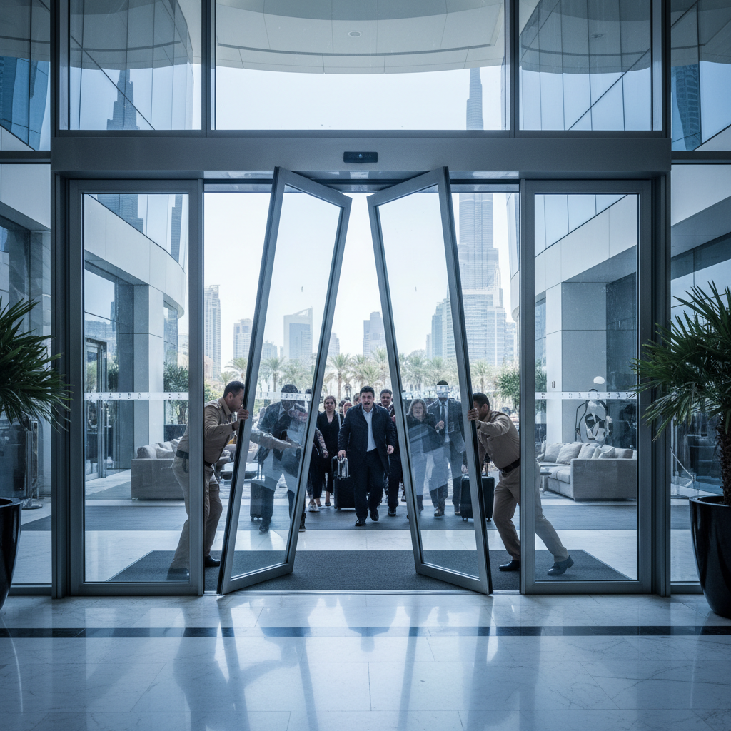 Panic Breakout Sliding Door