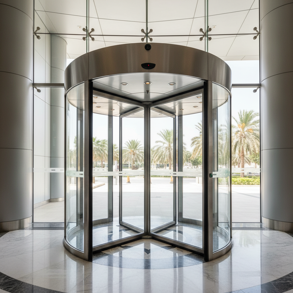 High-Security Revolving Door with Interlock