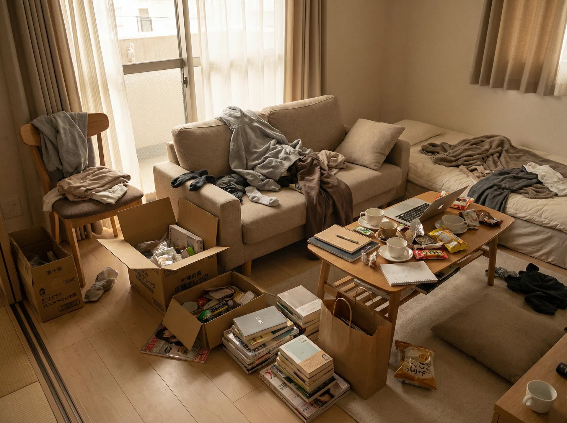 散らかった部屋のイメージ