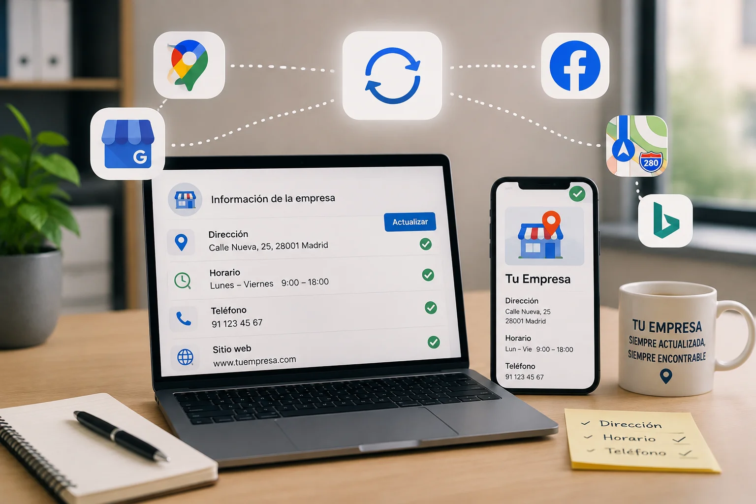 Cómo actualizar los datos de tu empresa tras un cambio de dirección, horario o teléfono