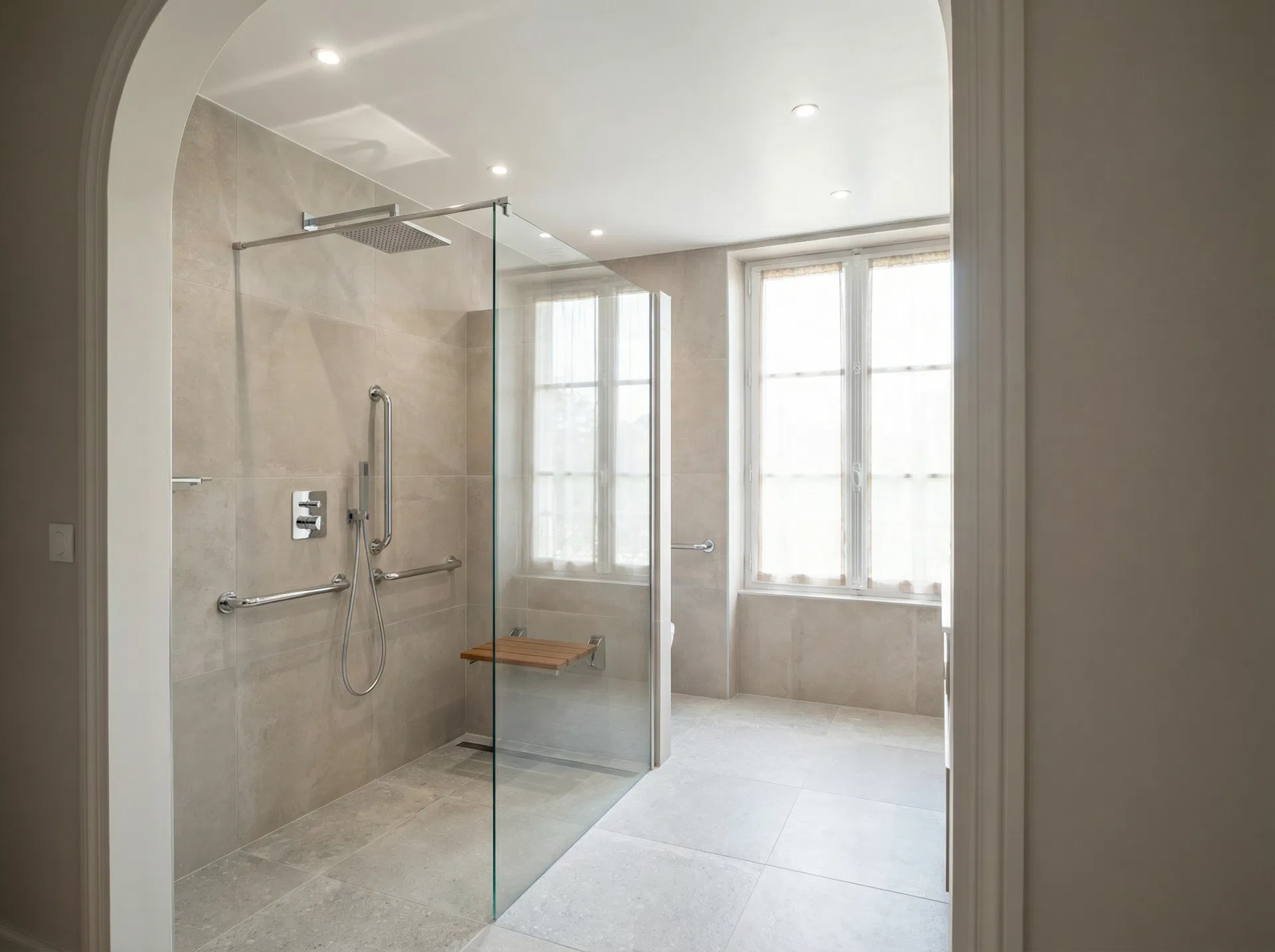 Après travaux - Douche italienne sécurisée