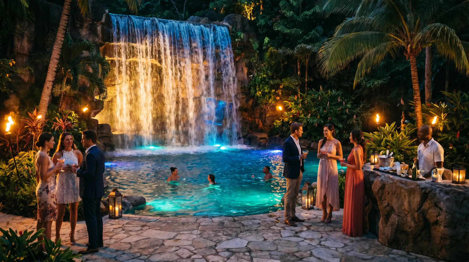 Cóctel Hour en la Cascada