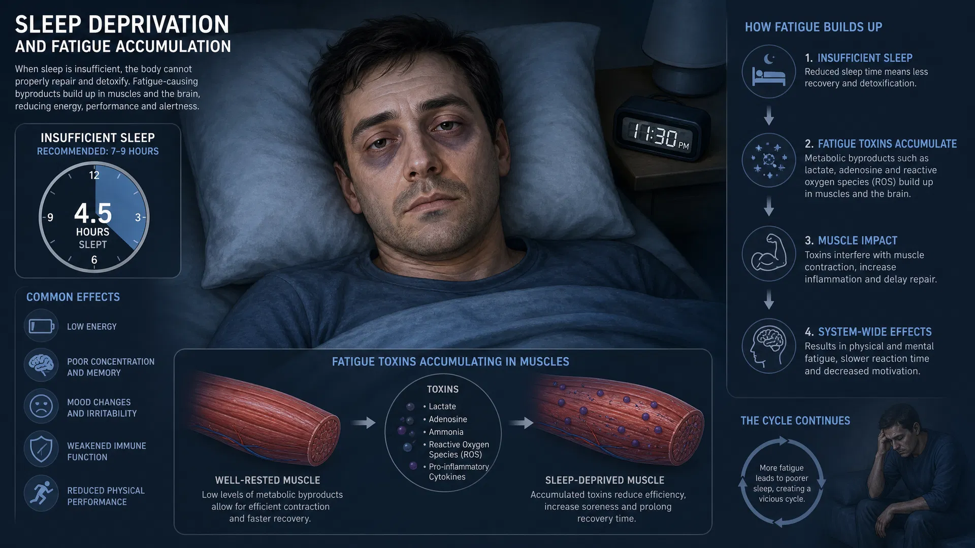 睡眠不足と疲労蓄積