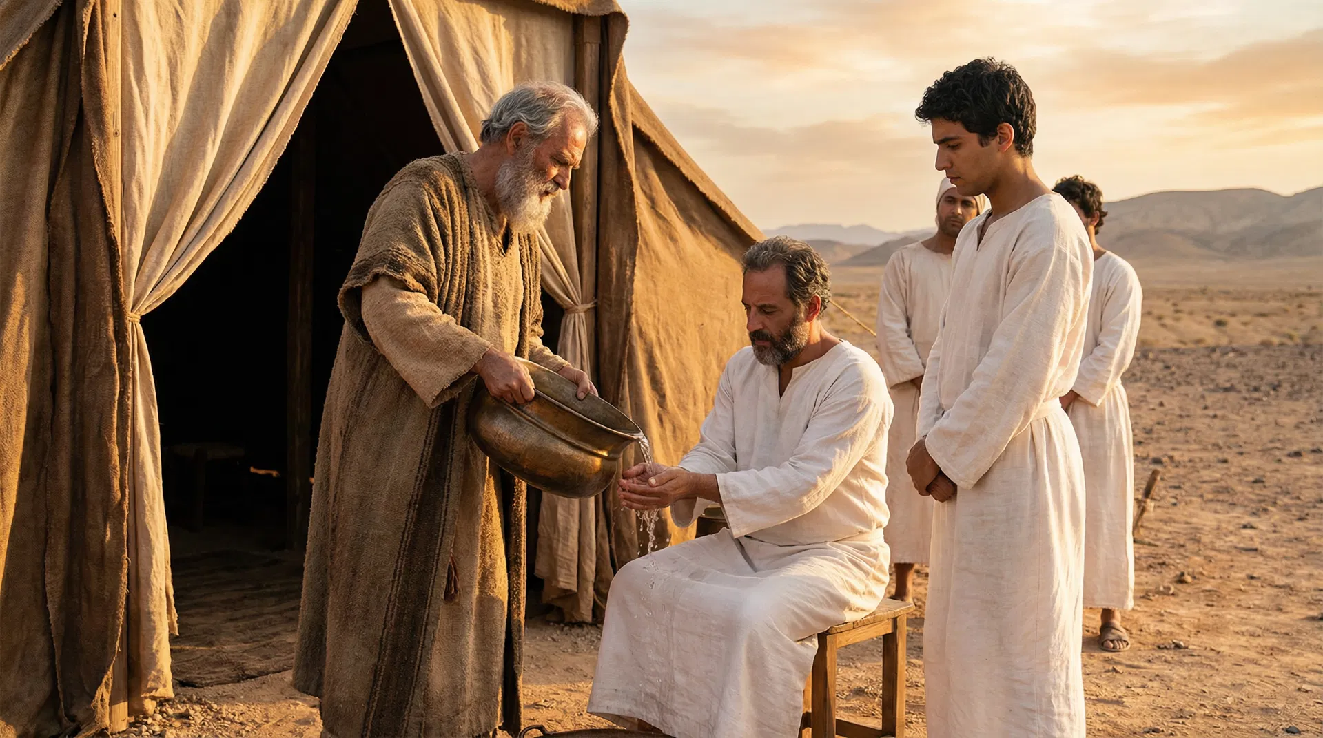 Moses Washes Aaron and His Sons — Ordination Begins