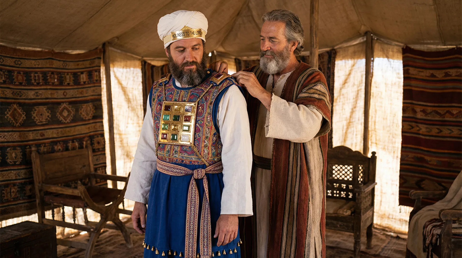 Moses Dresses Aaron in the High Priestly Garments