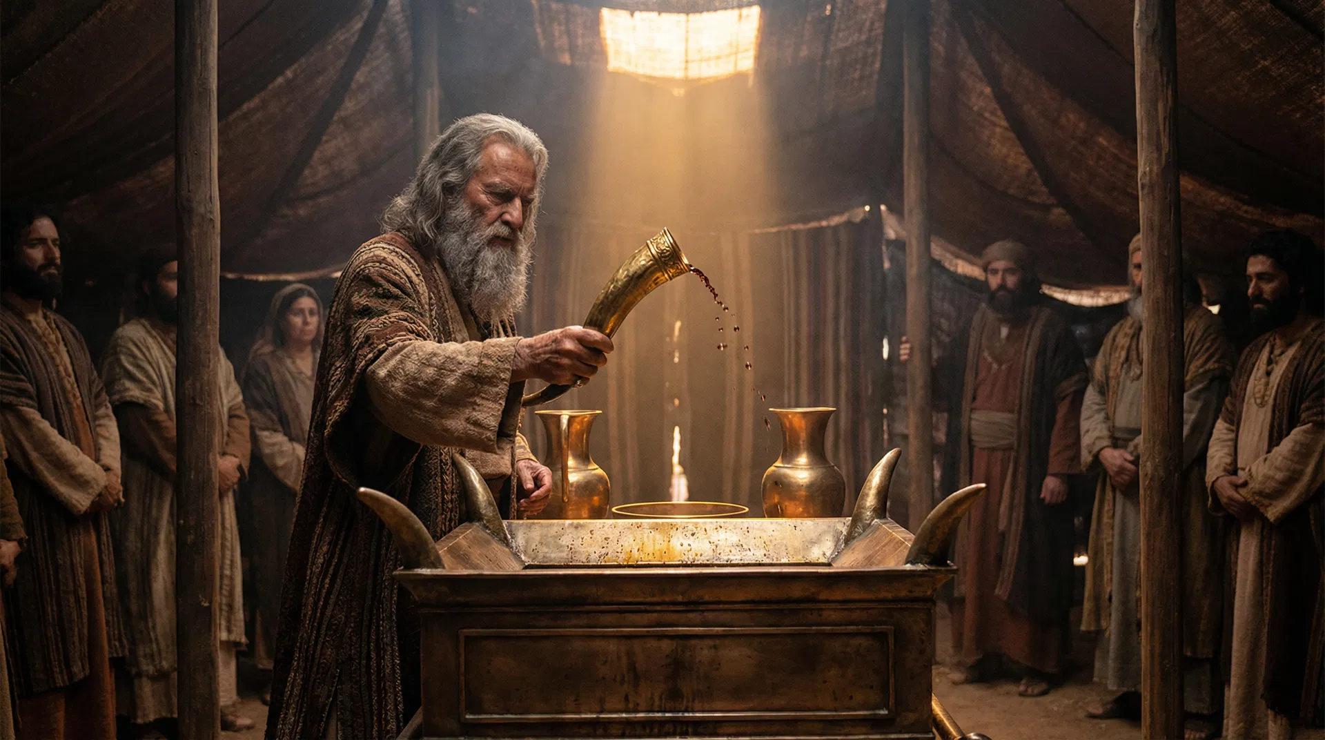 Moses Anoints the Tabernacle and All Its Vessels