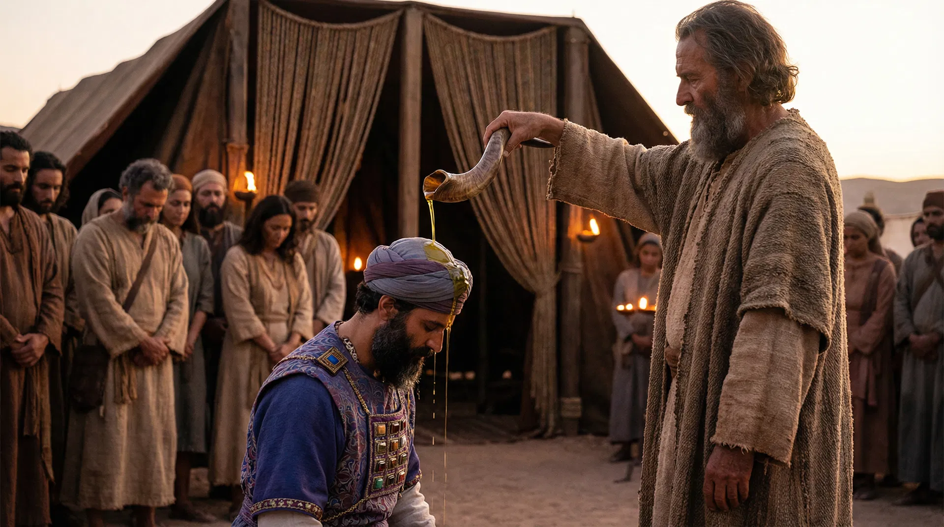 Anointing Oil Poured on Aaron's Head