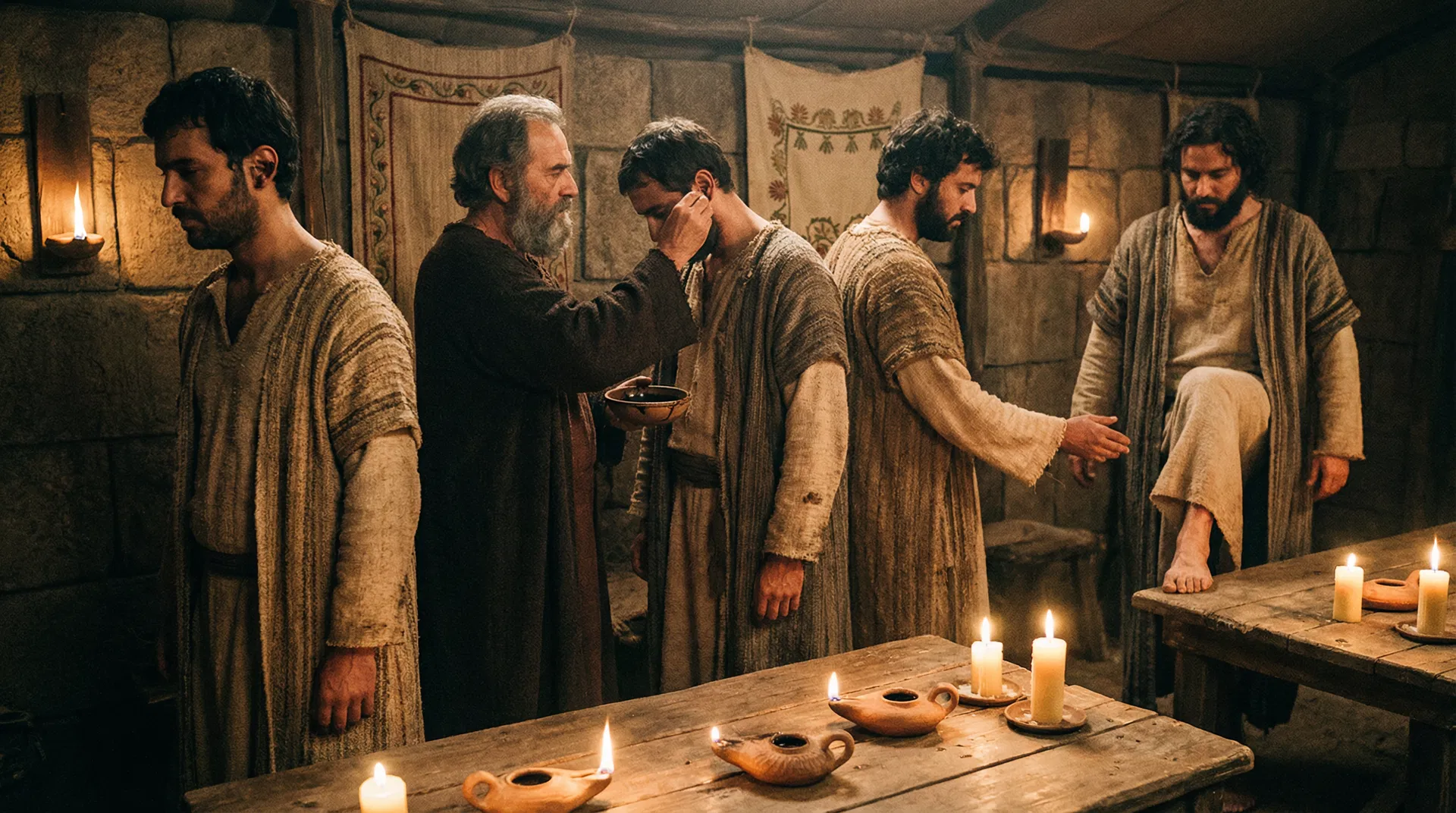 Aaron's Four Sons Receive the Blood Rite in Turn