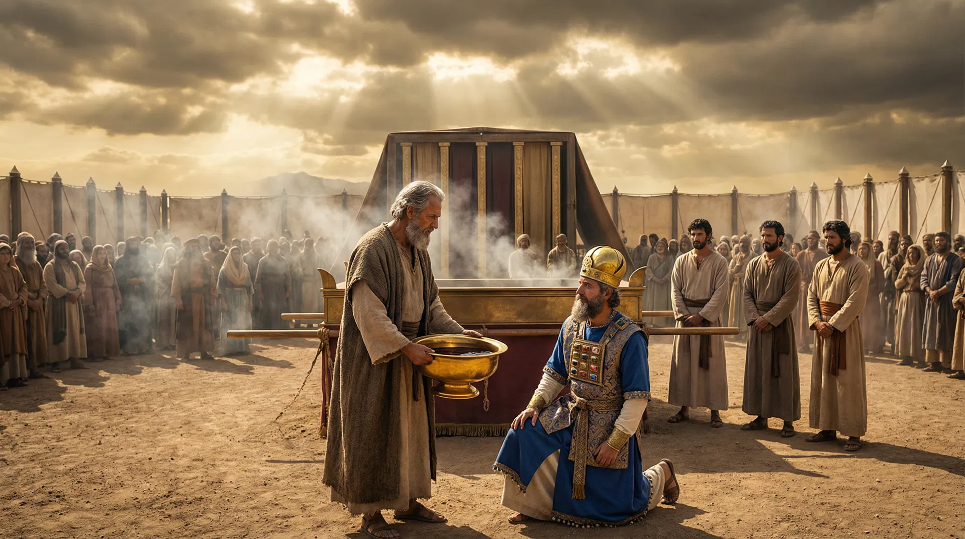 The Full Ordination Scene - Moses, Aaron, and the Congregation