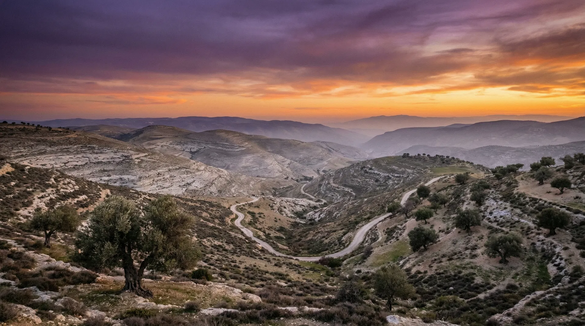 Judean Wilderness at Twilight — The Land of Israel