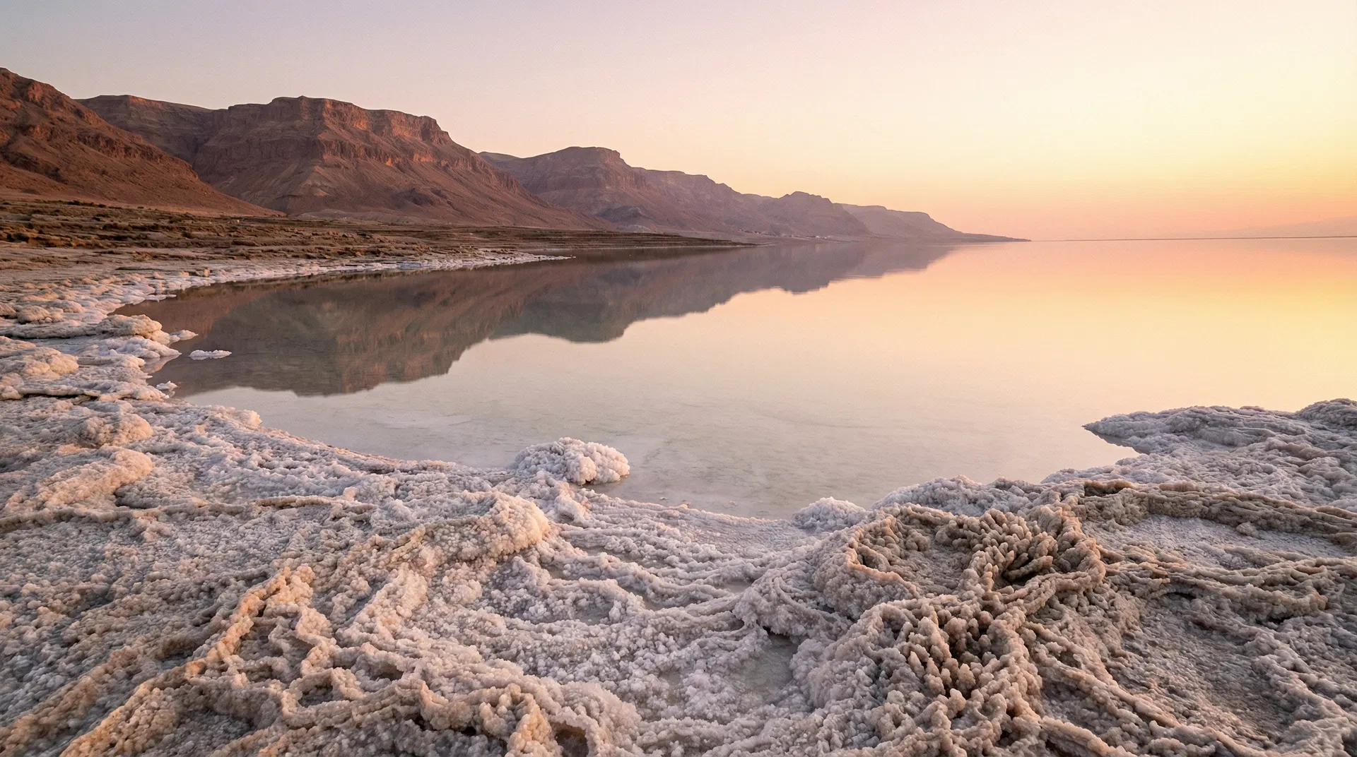 Dead Sea at Sunrise — Salt and Desolation