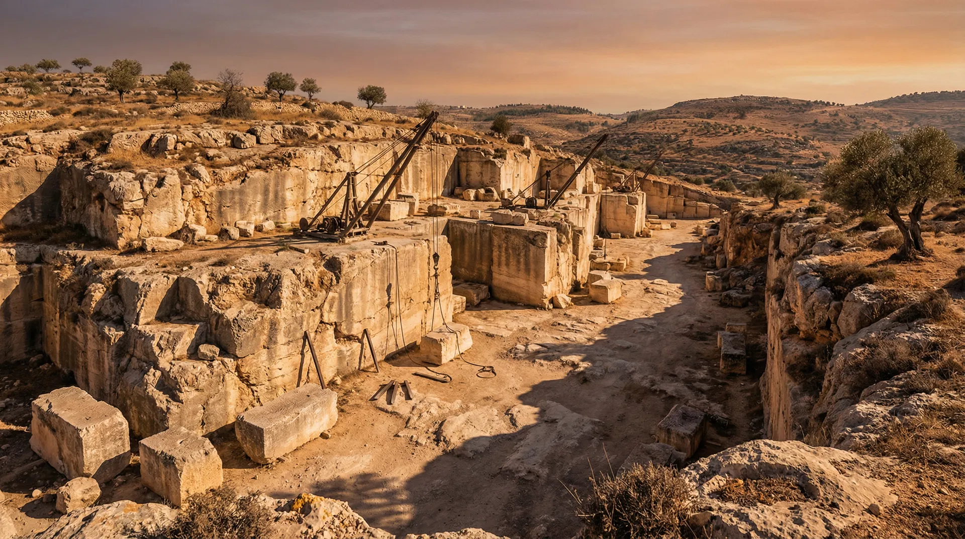 Ancient Limestone Quarry — Stone for Houses and Temples
