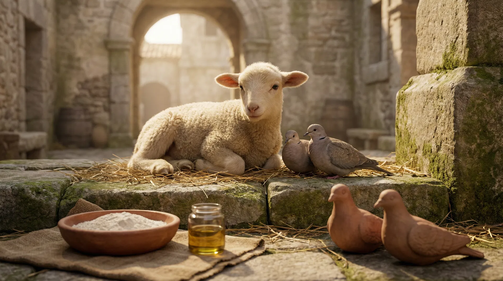 Lamb and Turtledoves — Offerings for Purification