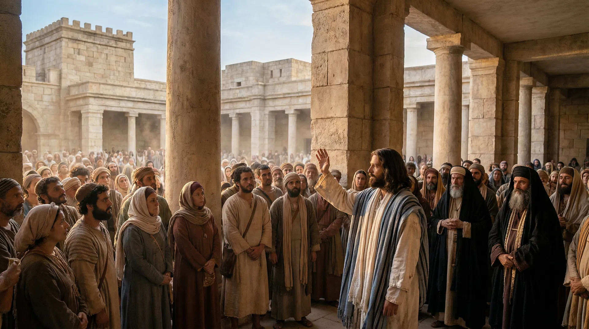 Yeshua Teaching in the Temple