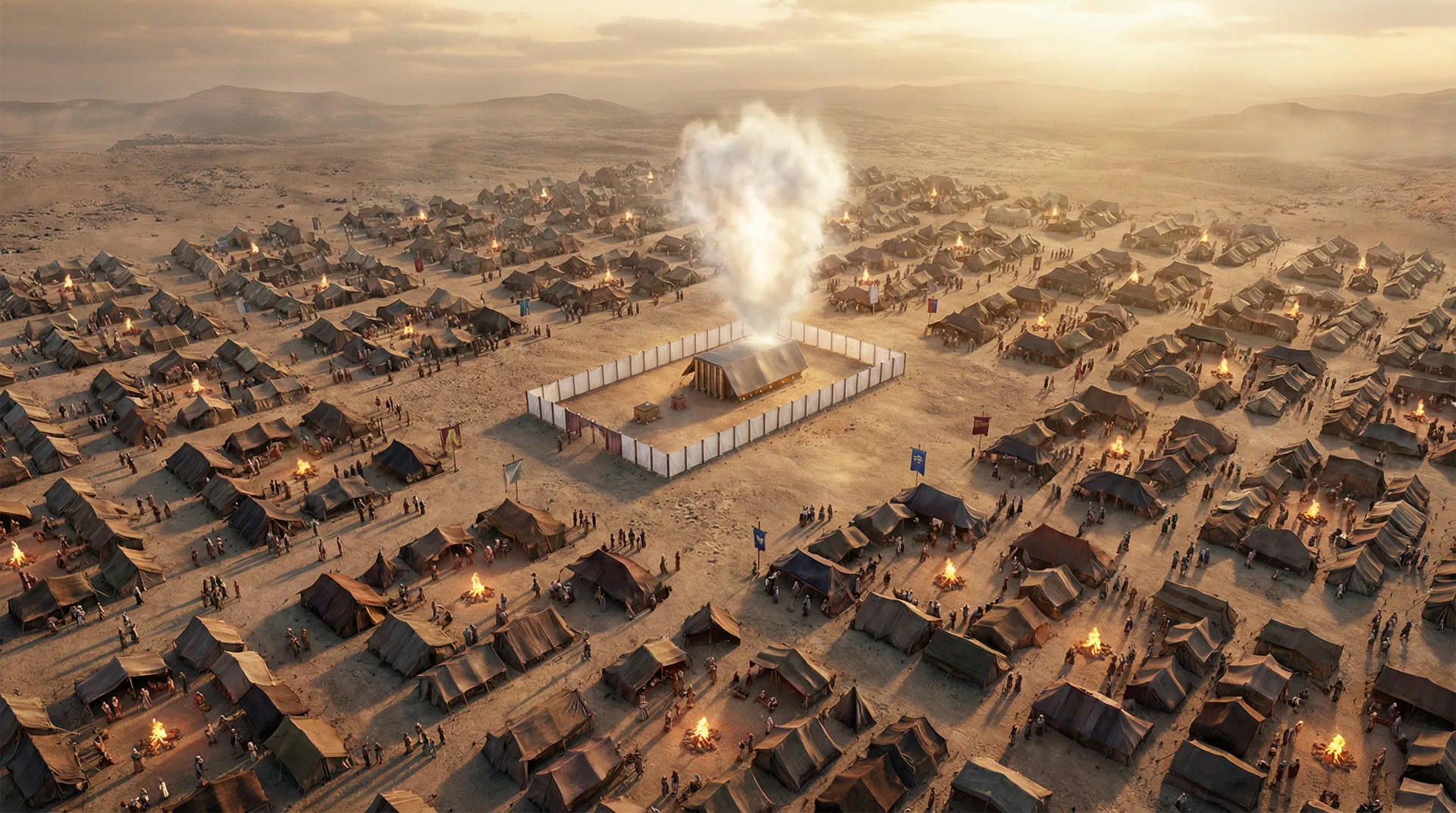 The Twelve Tribes Encamped Around the Tabernacle