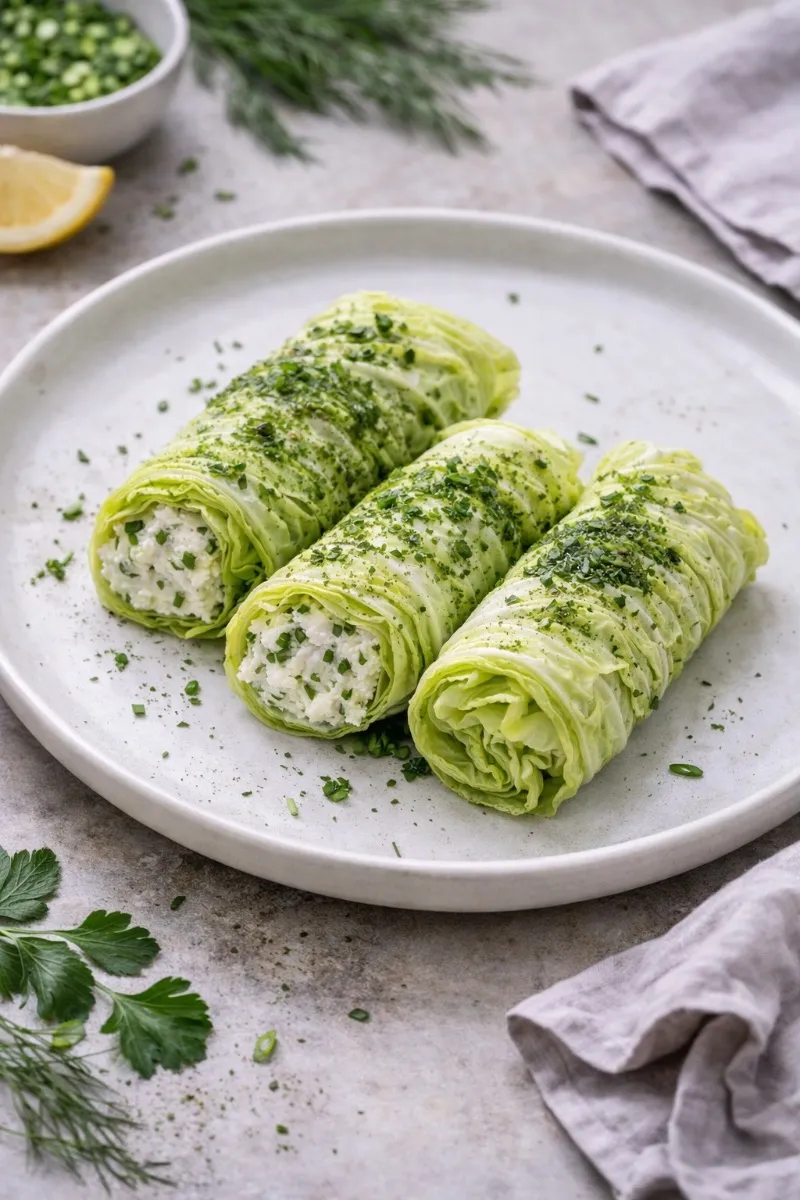 Chinakohl-Frischkäse Röllchen - Proteinreiches Rezept | Magenkompass