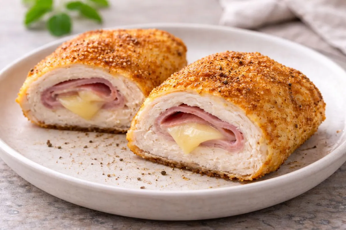 Leichtes Hähnchen-Cordon-Bleu Bariatrie - Proteinreiches Rezept | Magenkompass