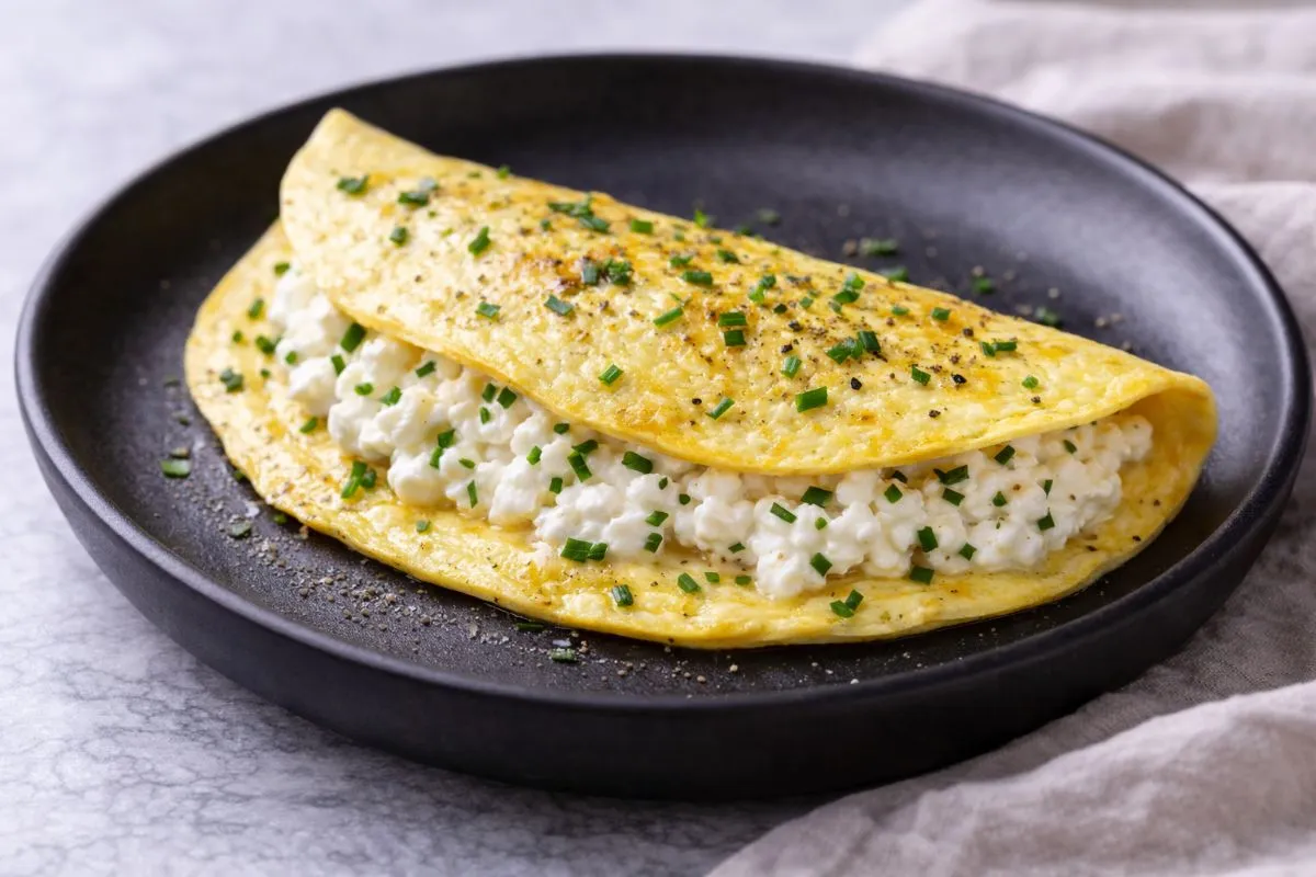 Protein-Omelette mit Hüttenkäse