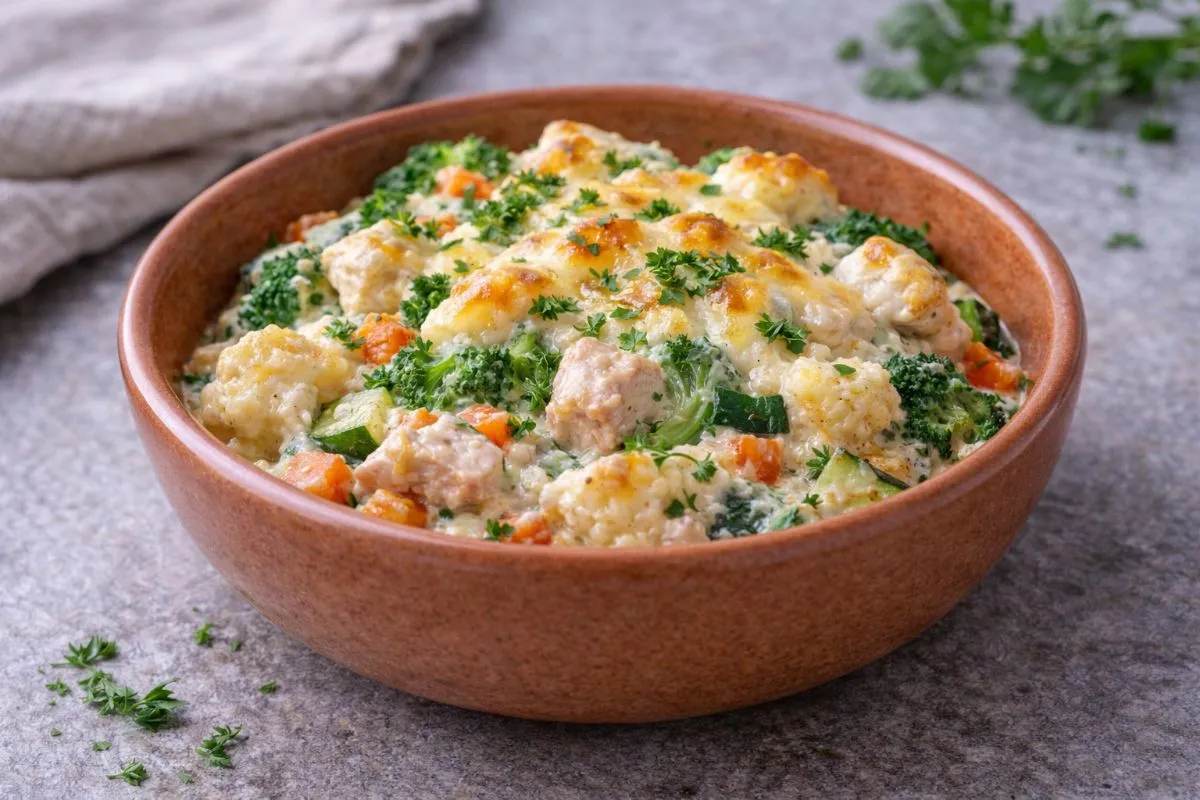 Puten Eier-Hähnchen-Brokkoli-Auflauf - Proteinreiches Rezept | Magenkompass