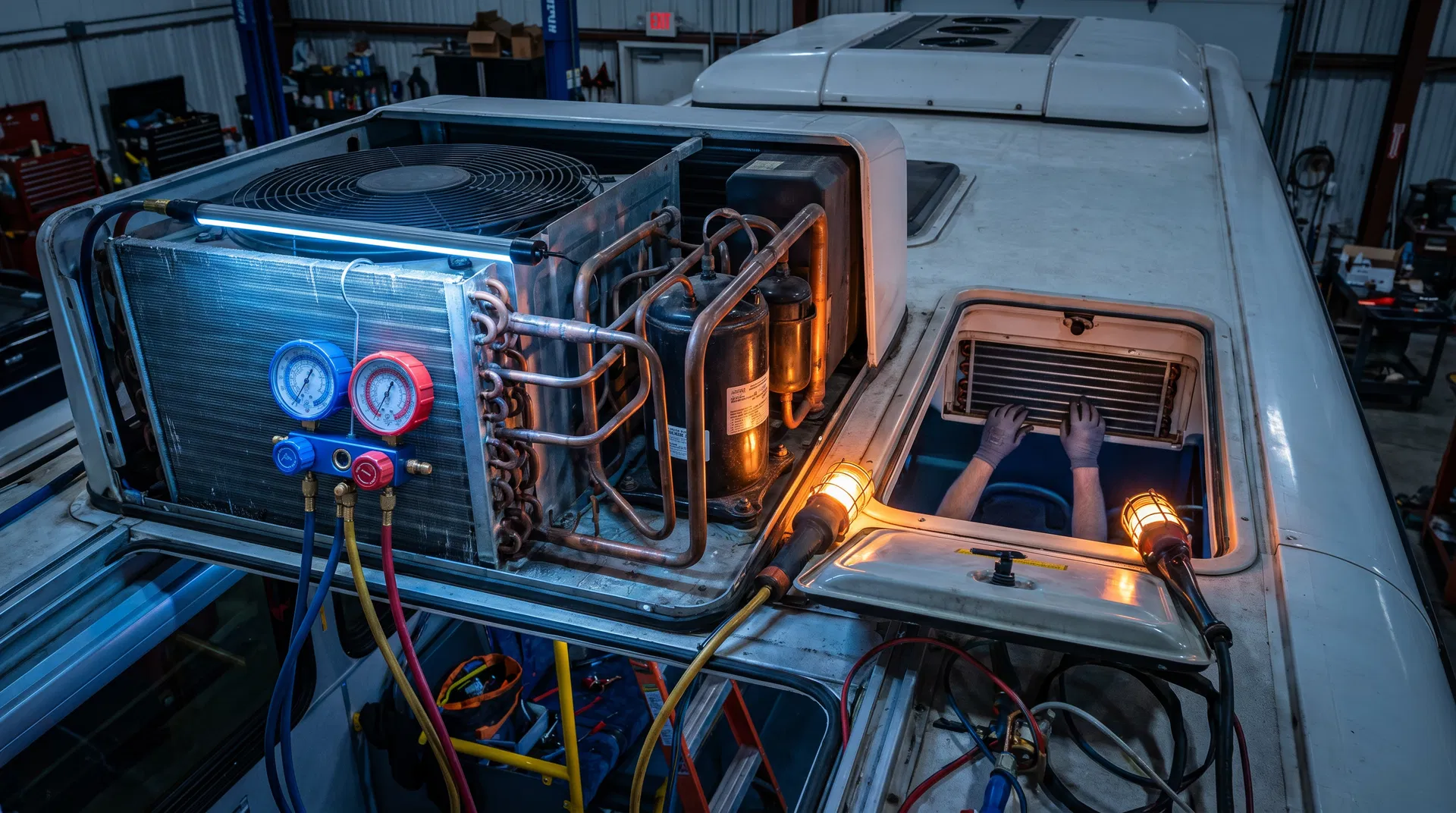 Bus HVAC System — R134a Refrigeration Cycle