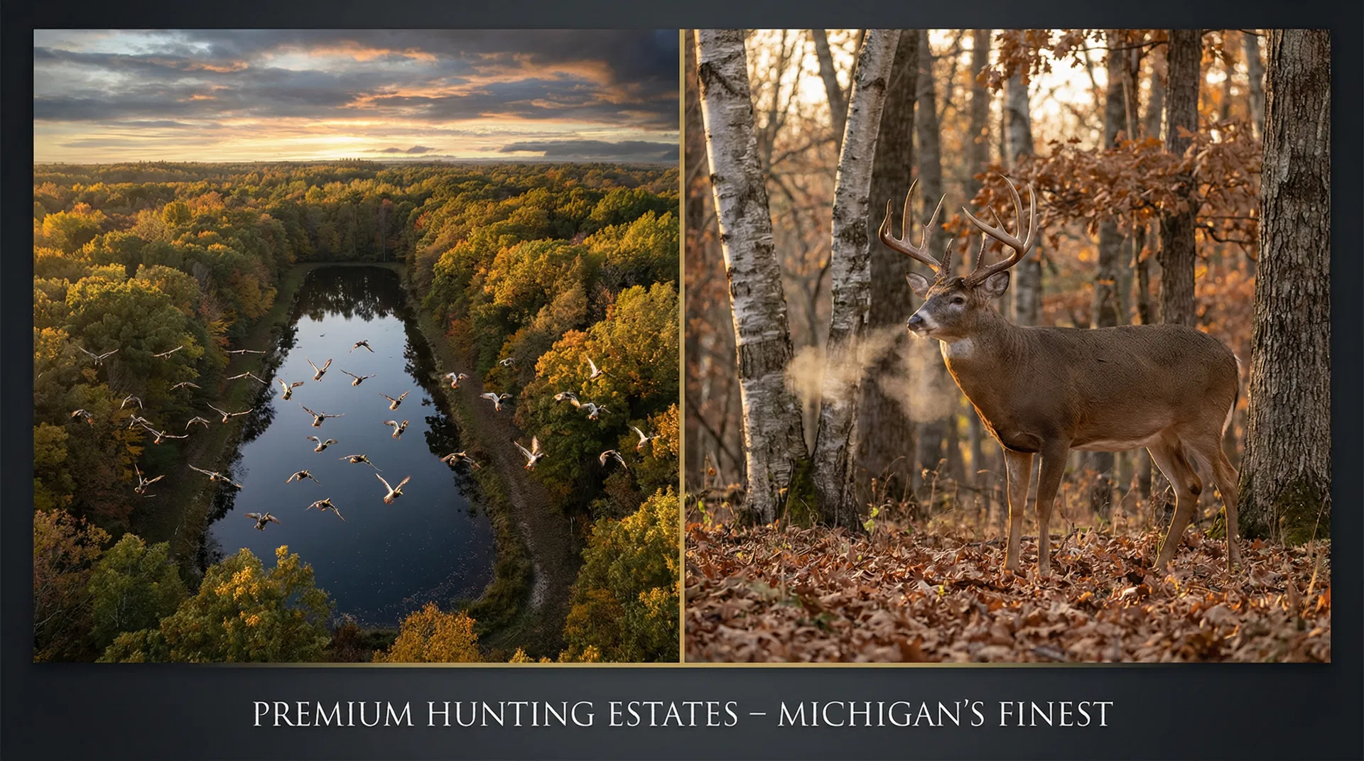 Waterfowl and deer hunting property composite