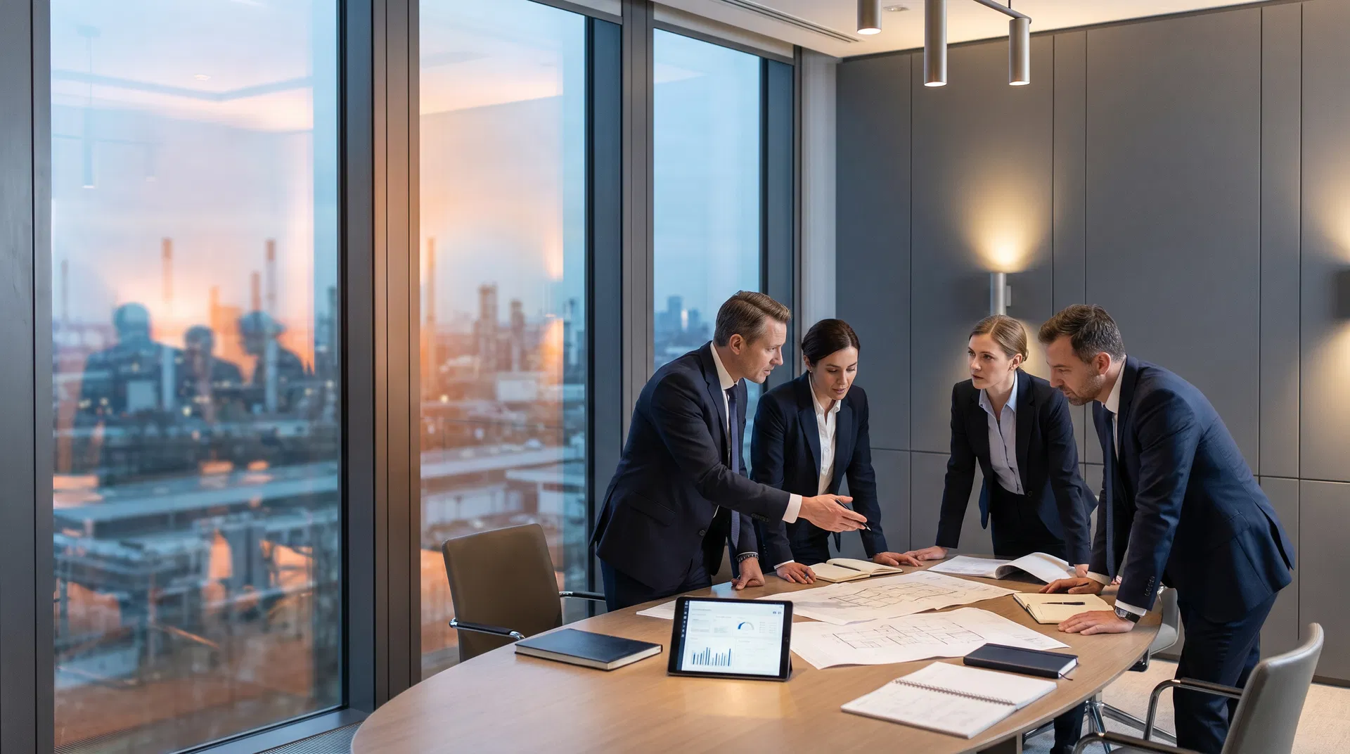 Ambiente executivo para relacionamento com investidores e parceiros