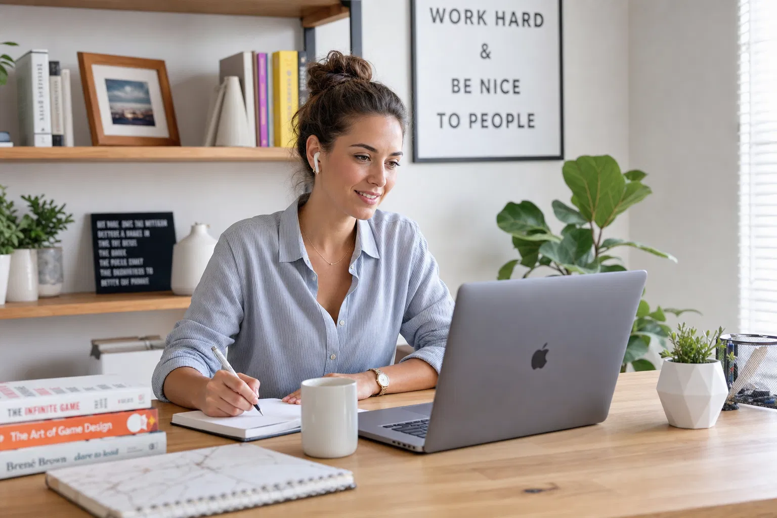 Gründerin beim Online-Coaching per Videocall – AVGS einlösen online