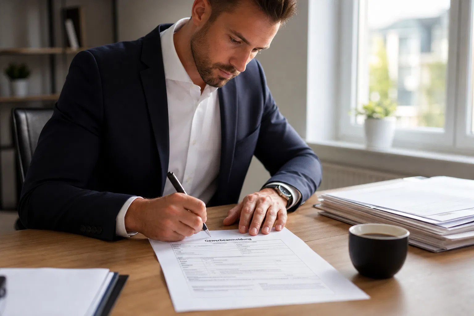 Einzelunternehmen gründen: Freelancer füllt die Gewerbeanmeldung online aus