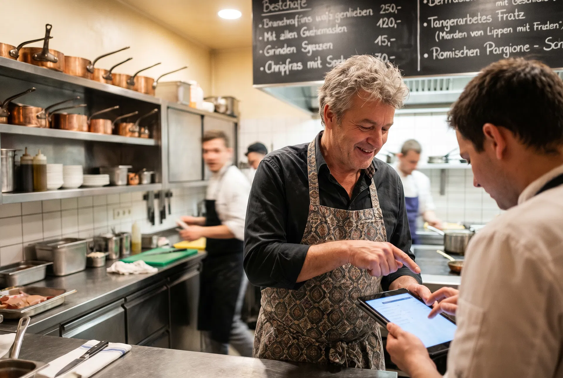 Gastronom in seiner Restaurantküche – selbstständig in der Gastronomie mit FoundingFits