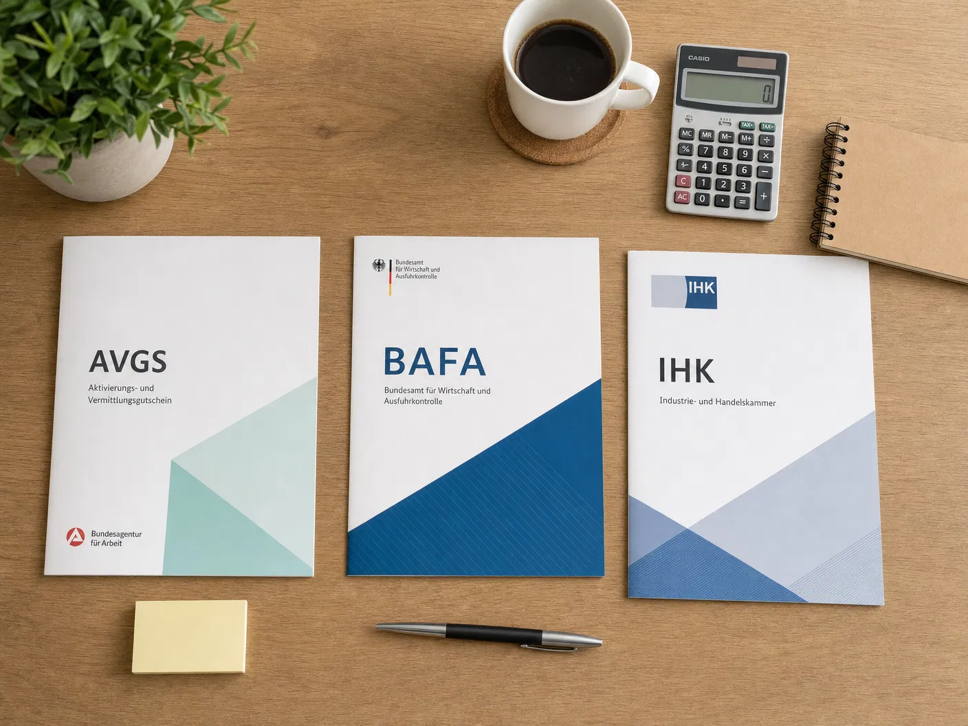 Überblick Förderungen für Gründungsberatung: AVGS, BAFA und IHK