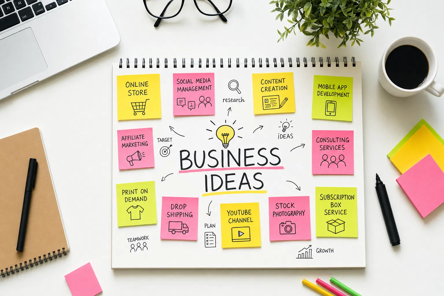 Brainstorming für Geschäftsideen – Selbstständig machen ohne Eigenkapital