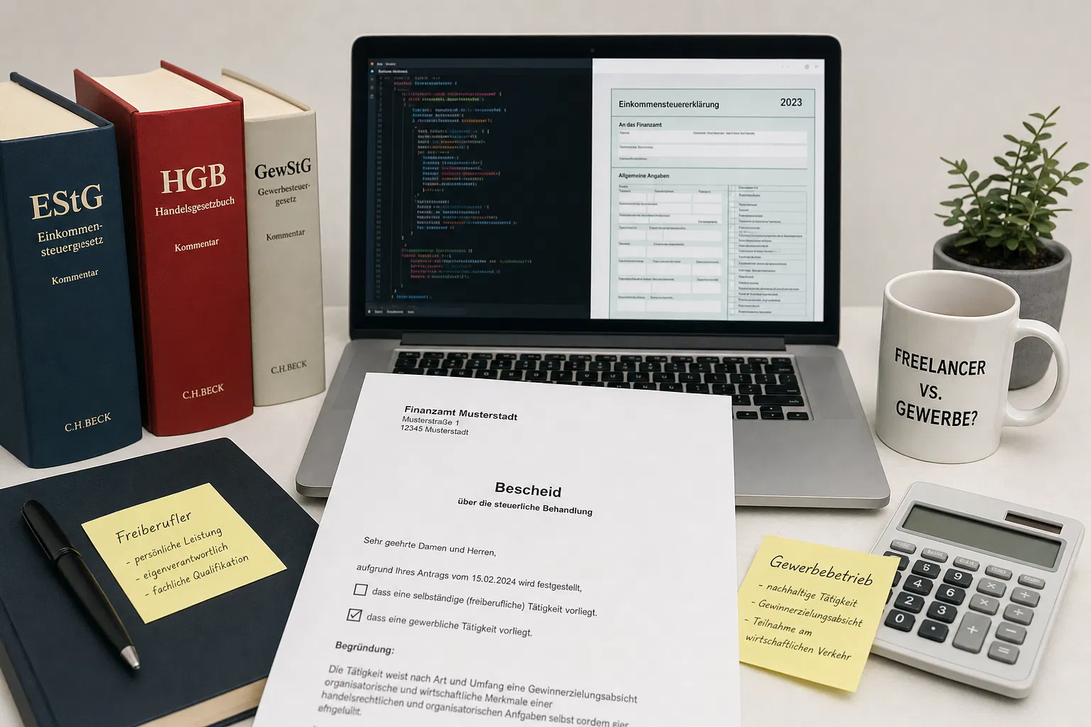 Steuerliche Unterlagen für Freiberufler vs. Gewerbe – Softwareentwickler selbstständig machen