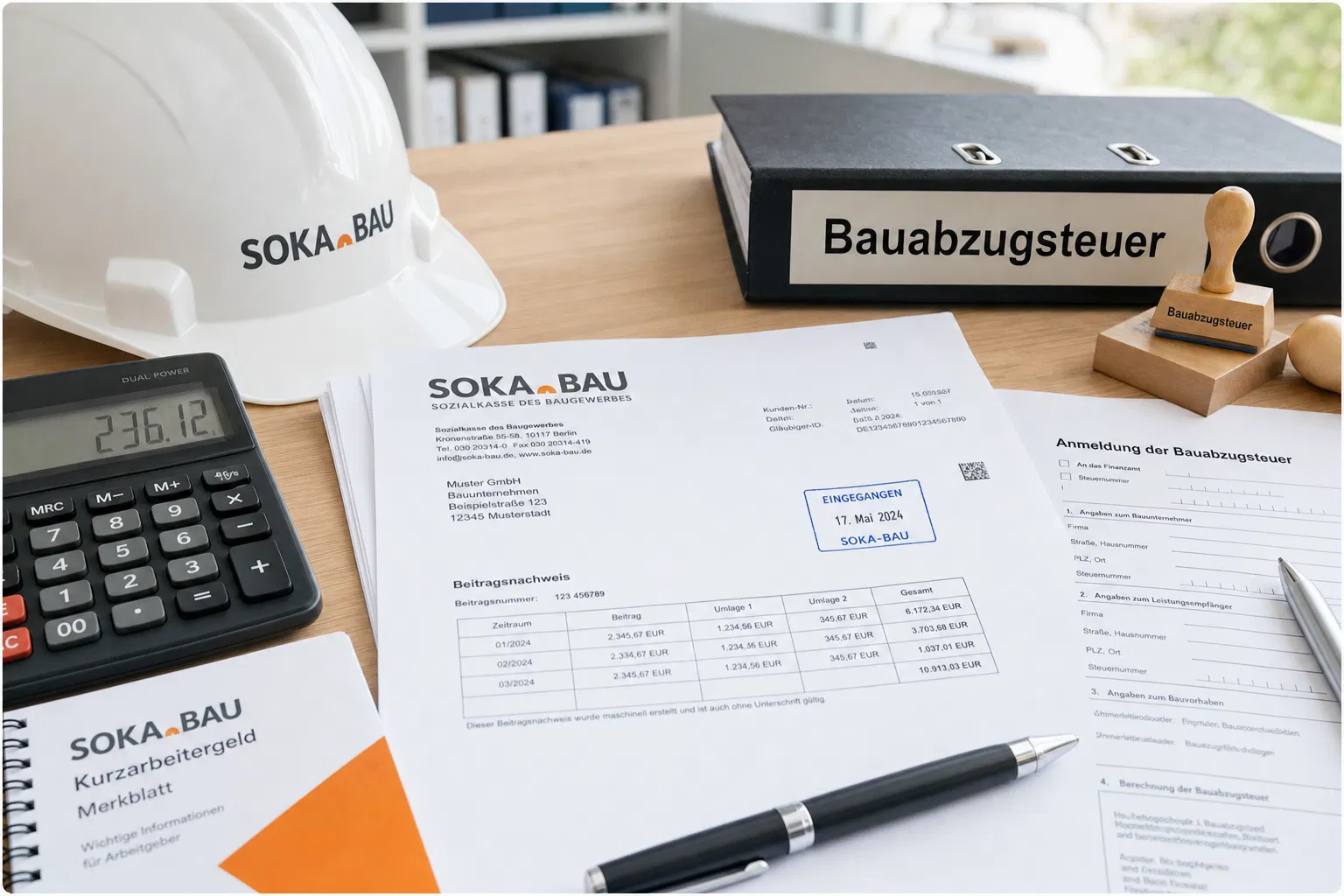 SOKA-BAU Unterlagen und Bauabzugsteuer Formulare – Soka-Bau Tiefbauunternehmen
