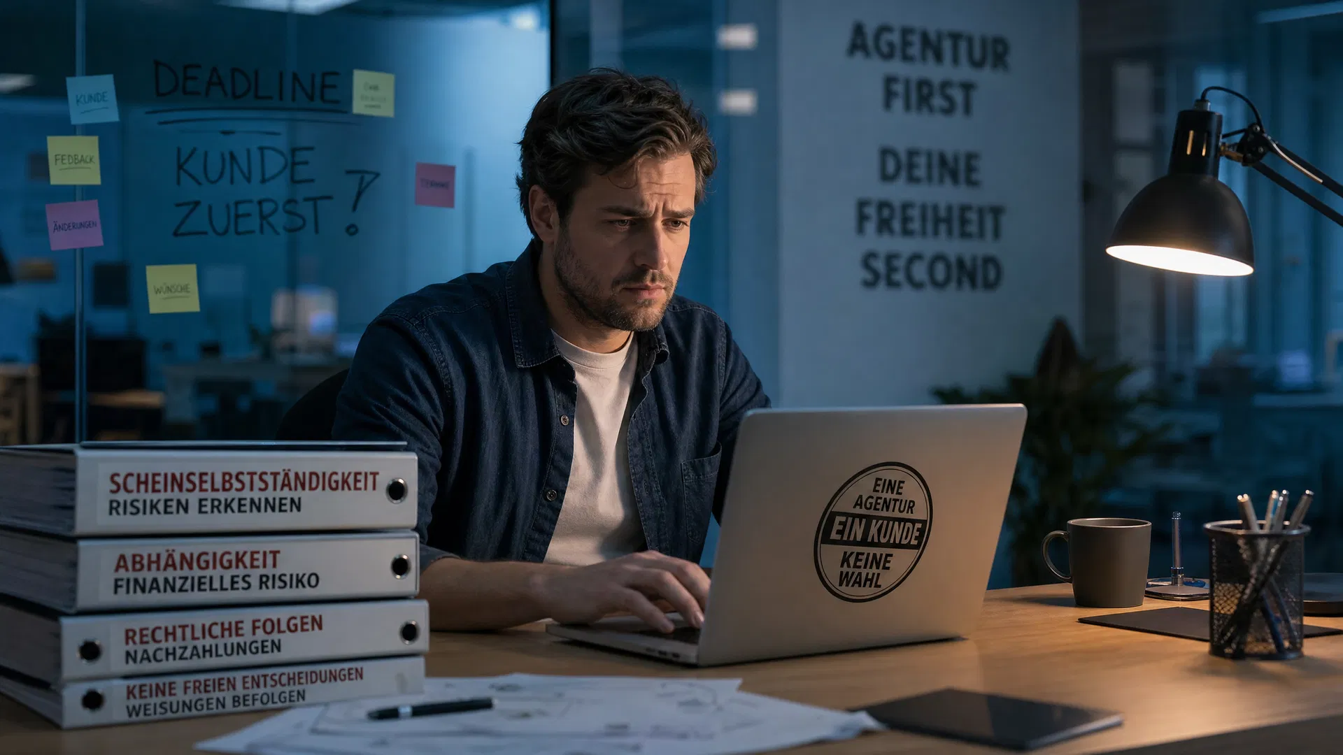 Scheinselbstständigkeit als Webdesigner: Risiko bei Abhängigkeit von einem einzigen Auftraggeber