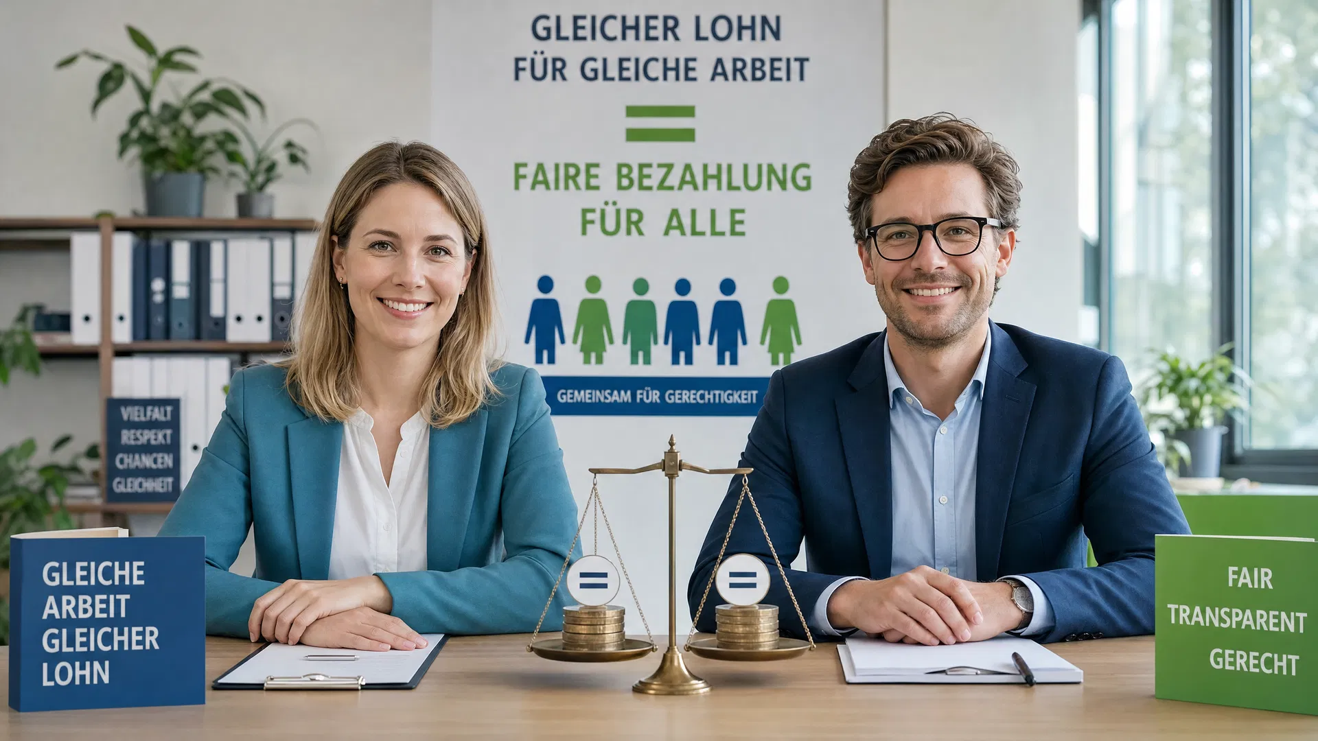 Equal Pay Konzept – gleicher Lohn für gleiche Arbeit in der Zeitarbeit