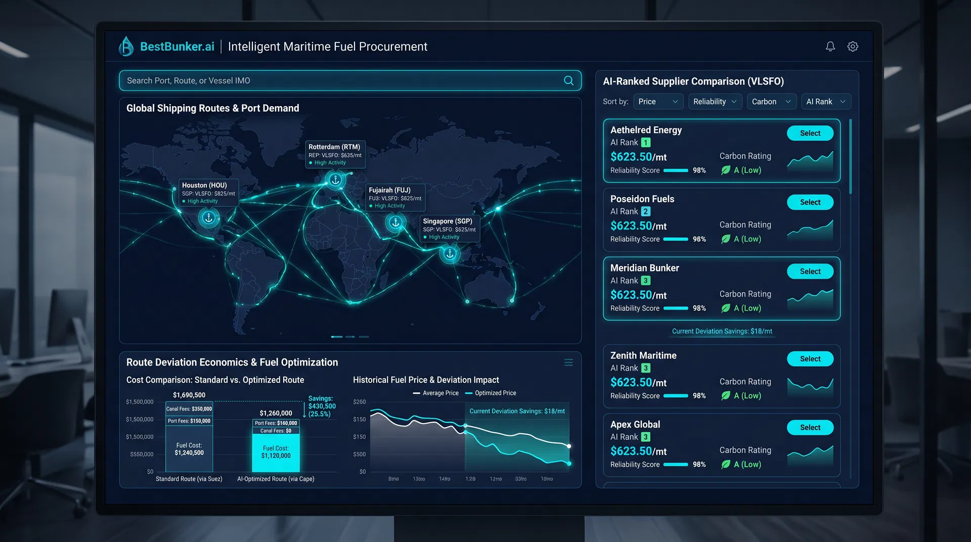 BestBunker.ai Platform Dashboard